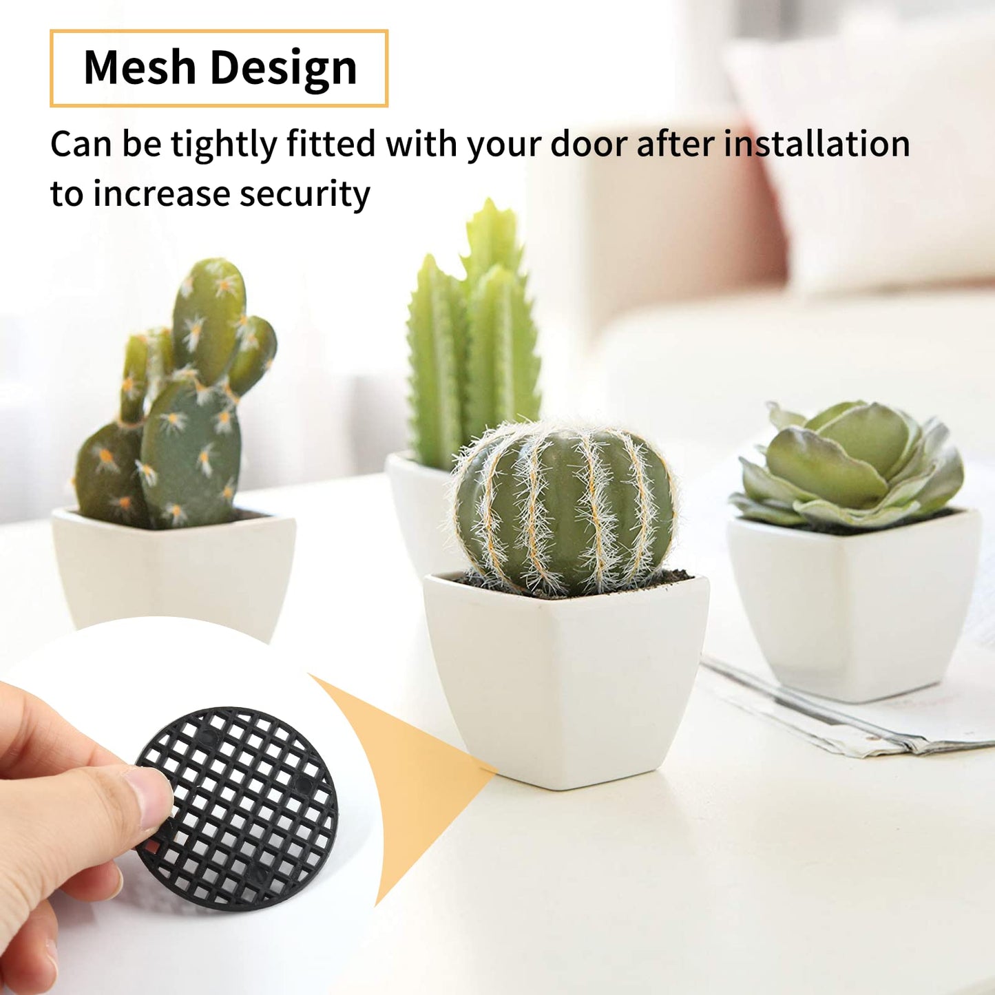 Bivethoi 150pcs Plant Pot Hole Cover - Bonsai Drainage Mesh Screens (3 Sizes, Black)