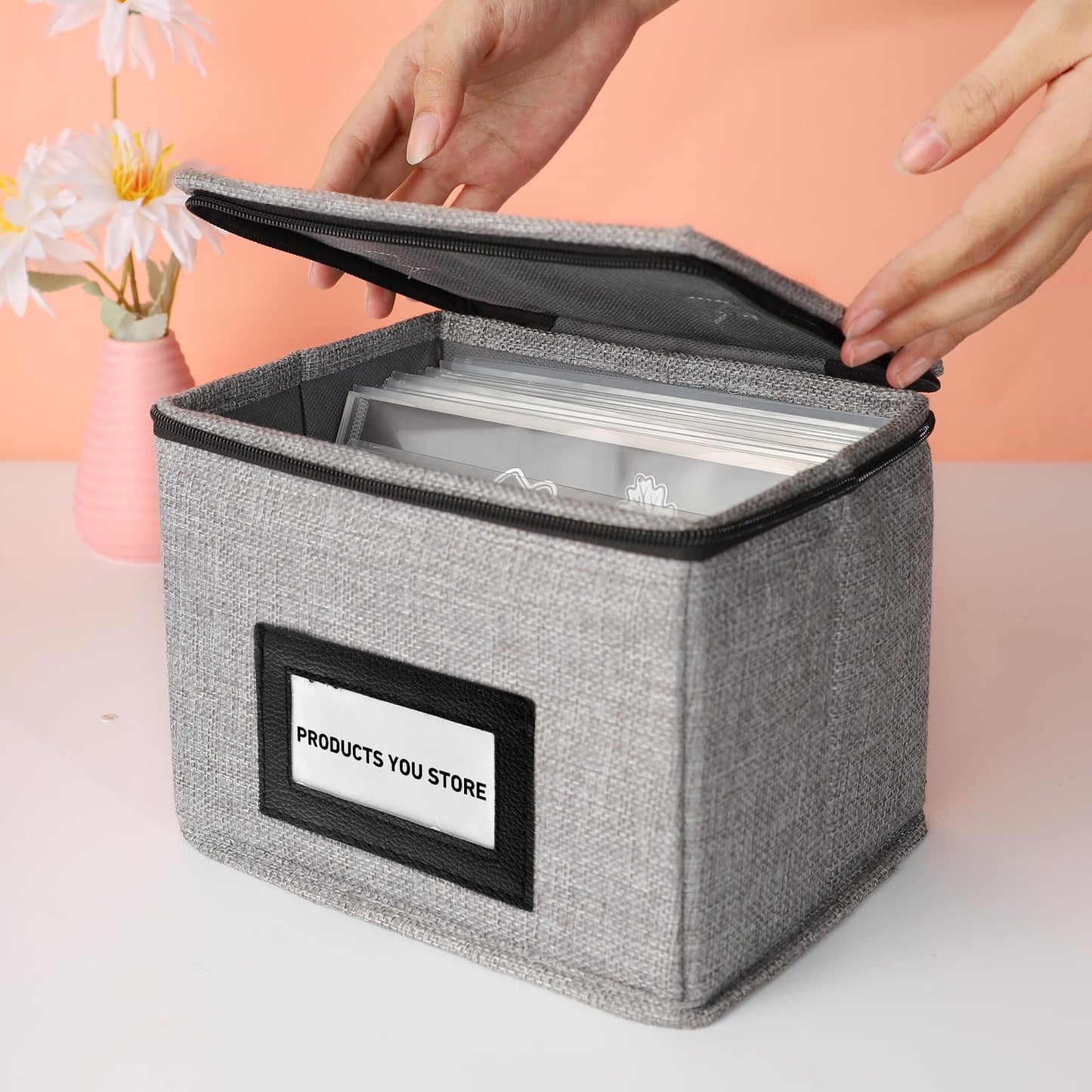 Mingting Die Cut Storage Box,Die Cut Storage Organizer,Fully-Padded Inside with Sturdy Construction, Magnetic Sheets for Dies Storage ,Scrapbooking Paper,Picture,Photo(no magnet sheet)