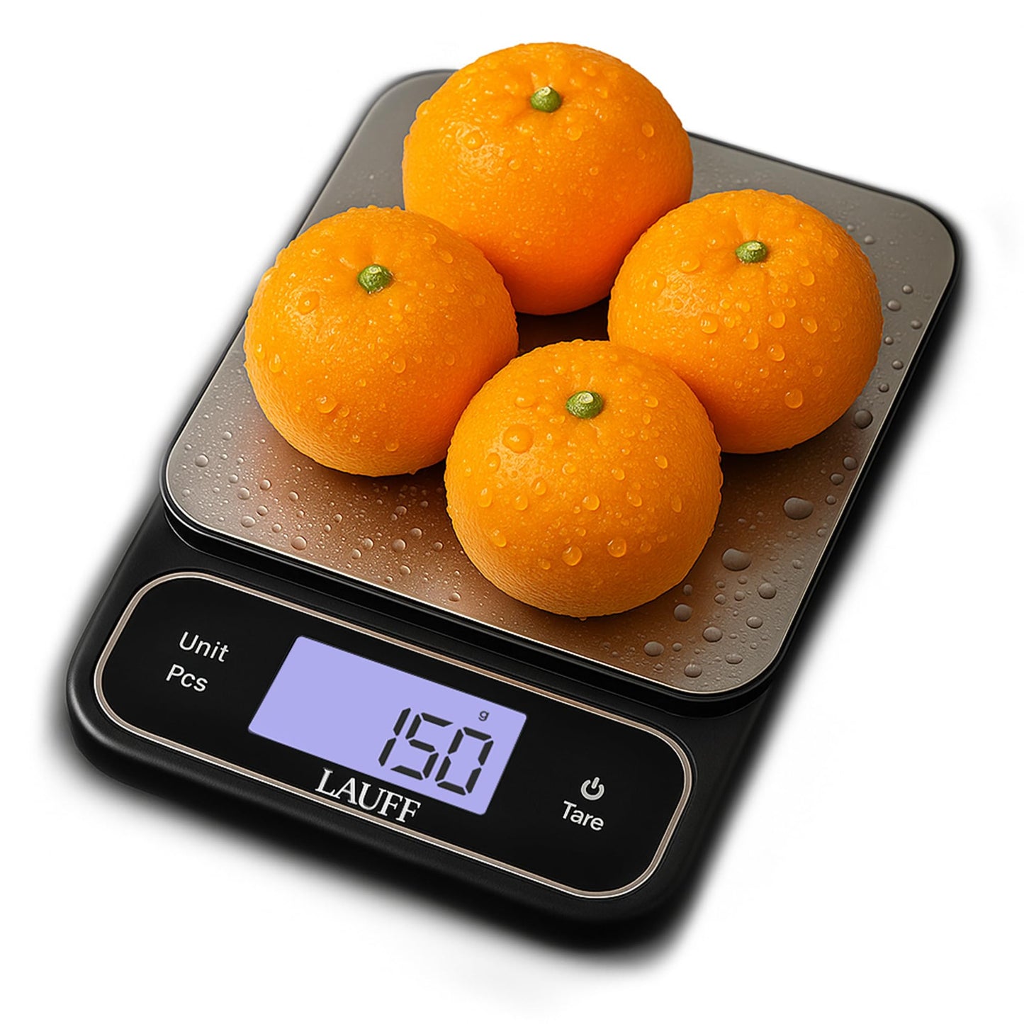 Lauff Digital Food Scale, Weighs Scale, Kitchen Scales, Food Scales messaures in Grams and Ounces with 0.01oz/1g Precise, Waterproof Kitchen Scale for Baking & Meal Prep with LCD Display (1g/10kg)