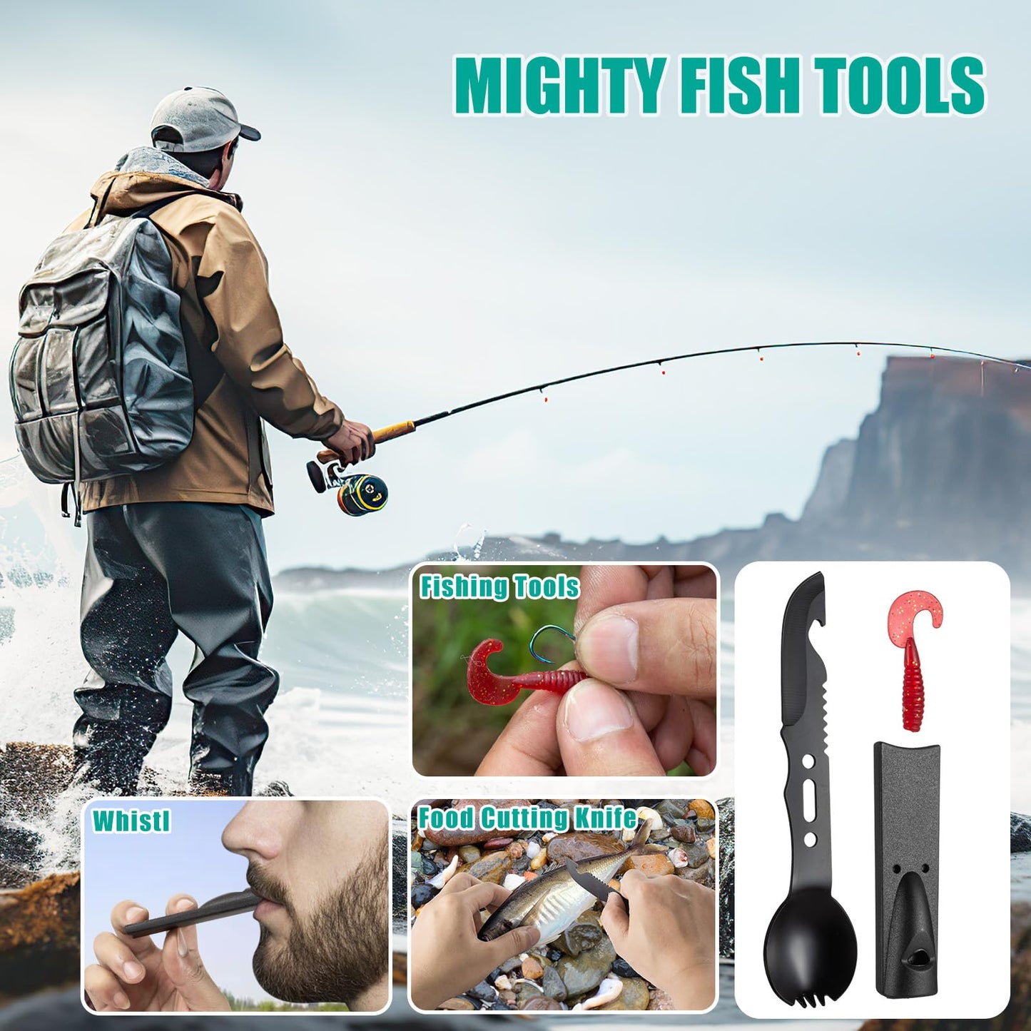 20 in 1 Survival Kit for Men - Emergency & Outdoor Camping Gear, Compact Survival Tools, Essential Camping Accessories, Durable Multi-Tool Set, Practical Gift for Dad, Husband, Outdoorsmen