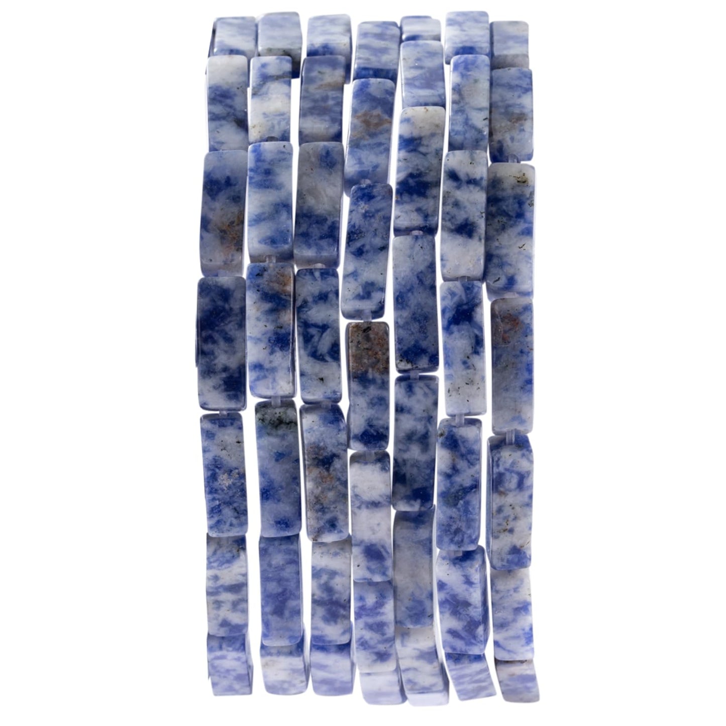 Natural Blue Sodalite Rectangle Tube Beads 4x13mm 38cm/str Loose Semi Gemstone Stone Beads for Making Bracelets Necklace Earrings