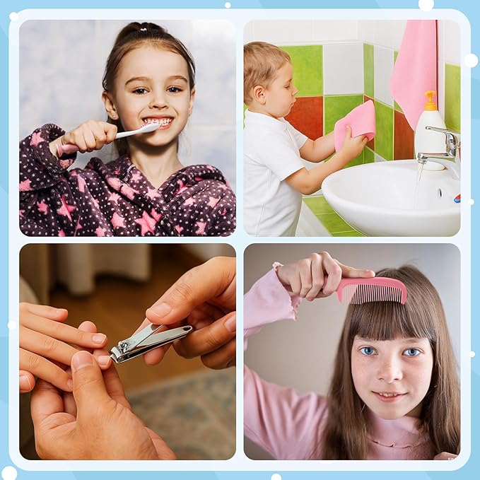 Chengu 96 Pcs Operation Christmas Bulk Items for Child, Kids Hygiene Kit Include Toothbrushes, Towels, Nail Clippers and Combs for Christmas Charity Box Supplies Xmas Gift Fillers for Boys & Girls