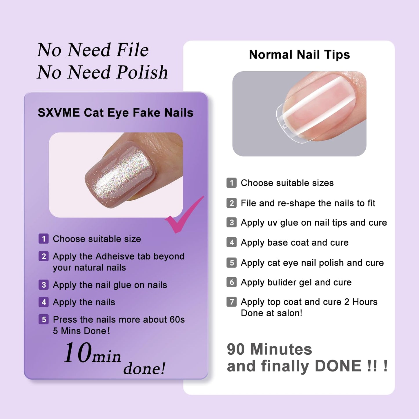 Medium Short Press On Nails Square - Spring Cat Eye Green Fake Nails Coffin Acrylic Nails Press ons Glue on Nails Opaque Glitter Short False Nails in 30 Pcs for Women