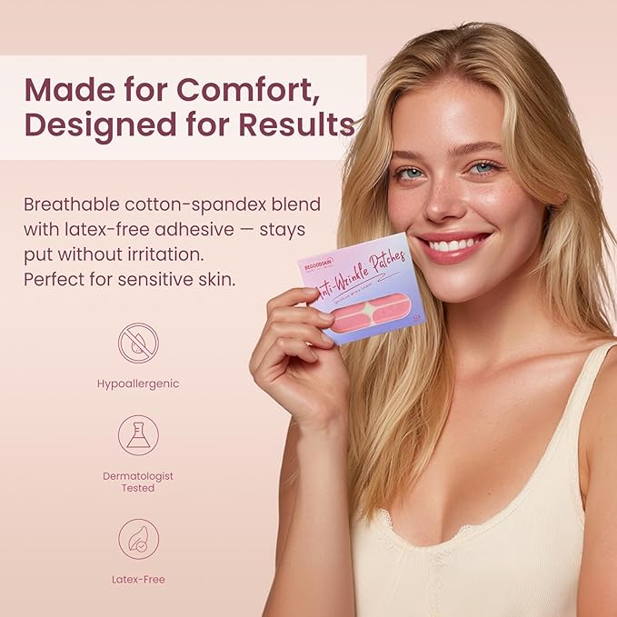 Anti-Wrinkle Patches, BEGOODSKIN, Face Lift Tape, Smile Line, Forehead& Under Eyes Wrinkle Patches, Wrinkle-Reducing for Skin, Overnight Smoothing& Tightening, Wrinkle Treament Remover, 128Patches
