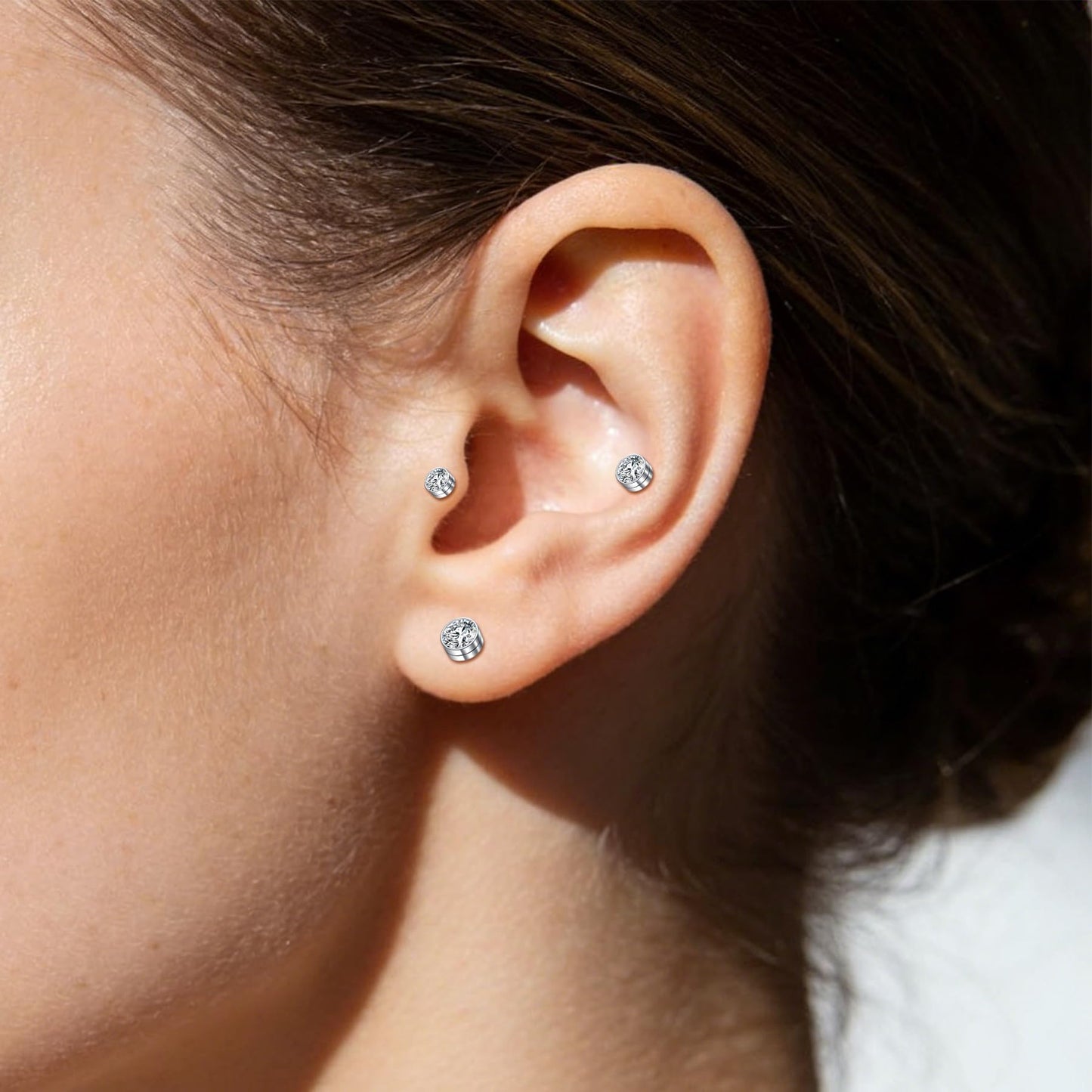 JFORYOU Fake Nose Studs Non Piercing Septum Piercing Ring Fake Nose Helix Rings for Women Men