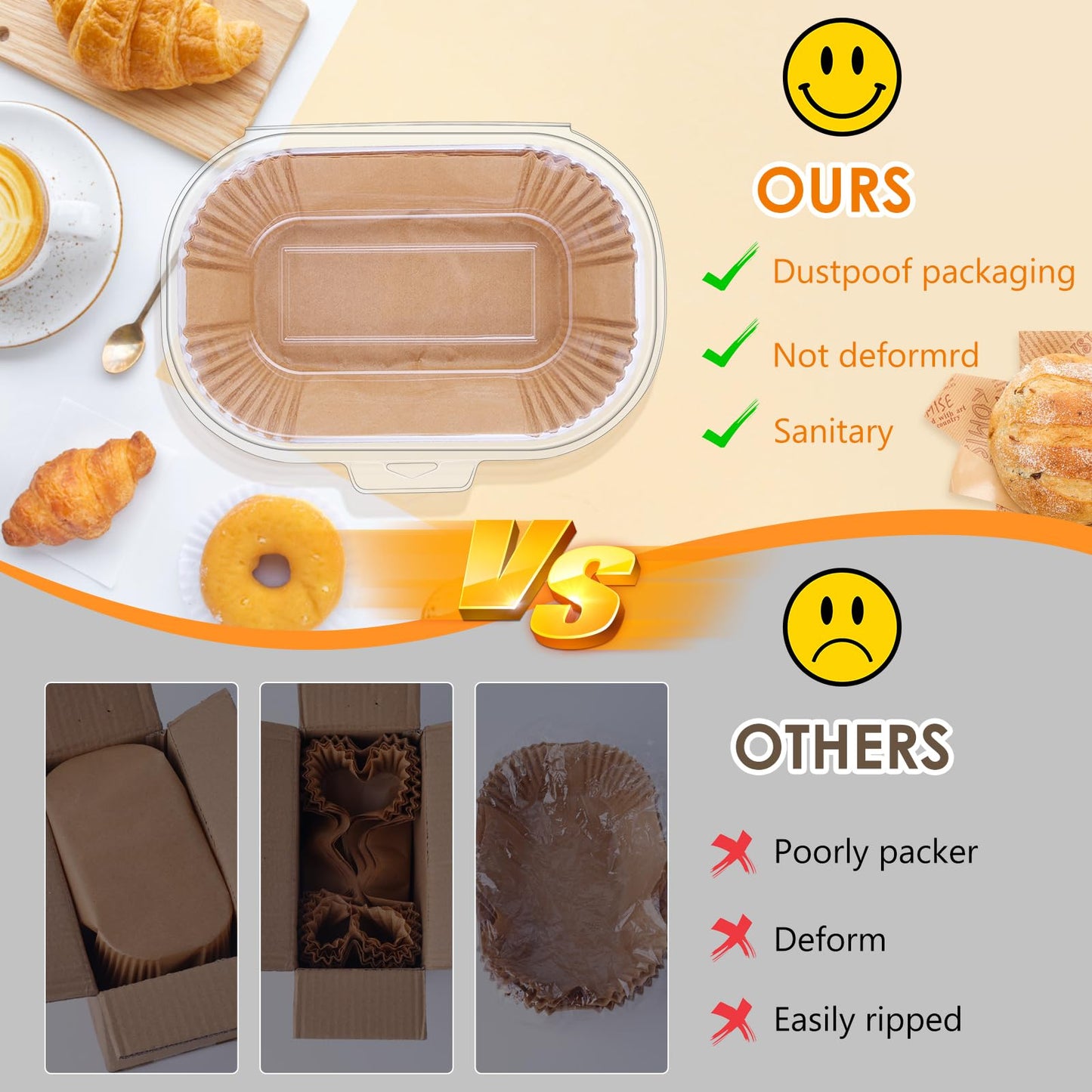 200pcs Loaf Pan Liners, Loaf Pan Liners for Baking 9x5inch, Bread Pan Parchment Liner, Bread Pan Liner for Baking (200)