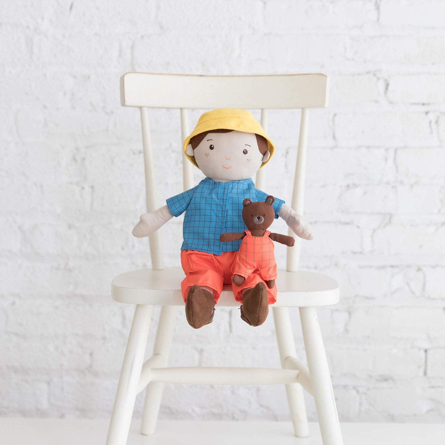 Manhattan Toy Playdate Friends Alex Machine Washable and Dryer Safe 14 Inch Doll with Mini Bear Stuffed Animal