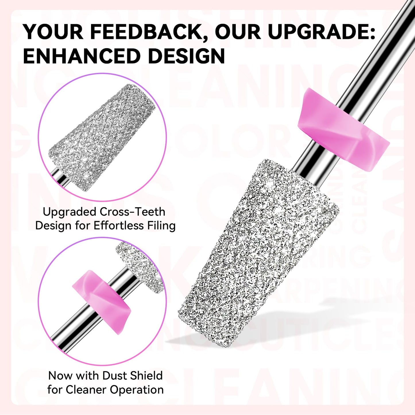 Makartt Nail Drill Bits:10Pcs Dimond Sanding Bit Sets for Nail Drill E-File,Upgraded Cuticle Cleaner Nail Bit Kit Tool Bits for Acrylic Nail Art Tools Nails Manicure Nail Prep,Nail Salon Home DIY Use