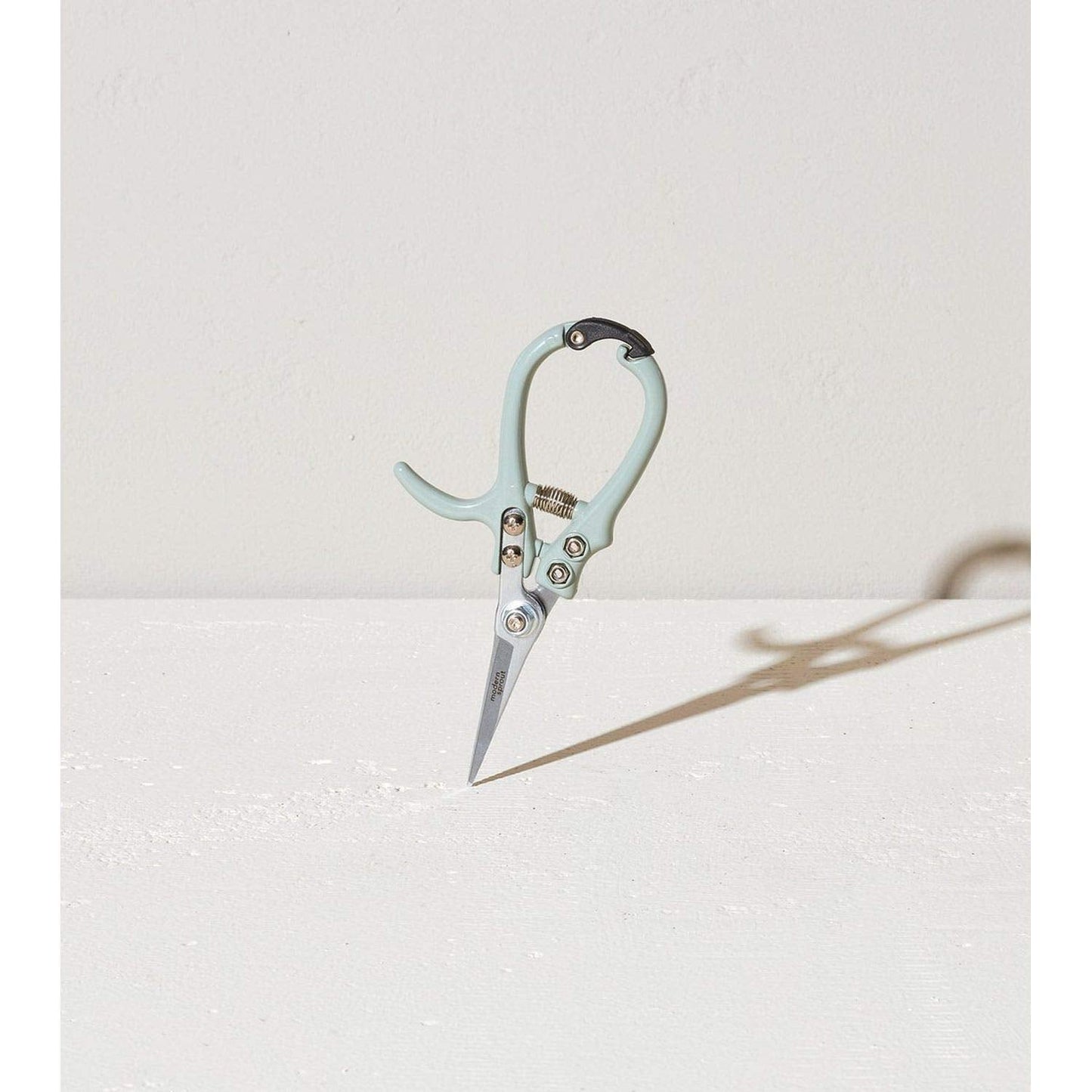 Modern Sprout Pruning Shears, Herb Snipping Scissors, Lightweight Gardening Tools W/Easy Lock, Flower Cutter Garden Shears, Carbon Steel Blade + Reusable Holster (Green, 1-Pack)