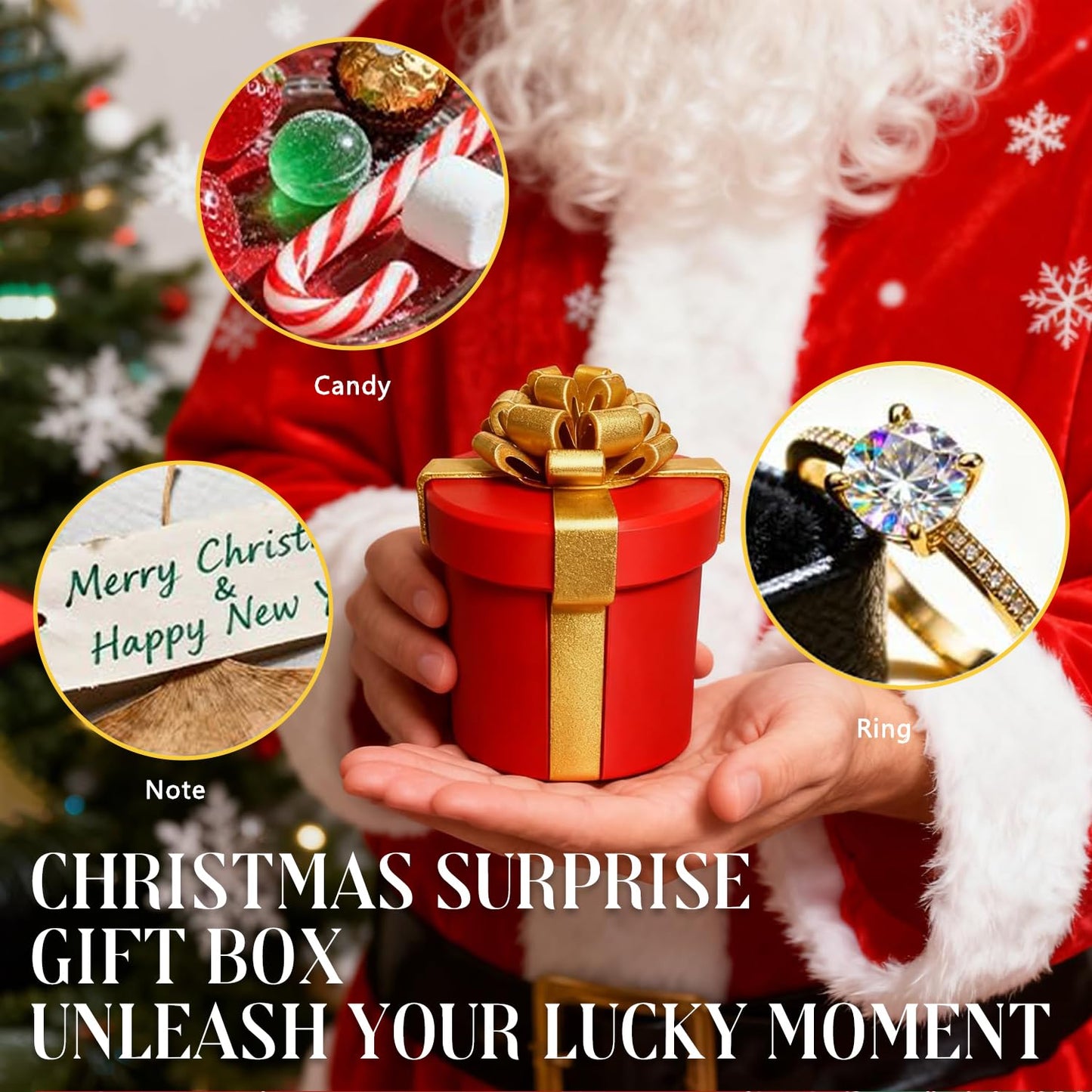 UKM Annoying Nested Screw Gift Box - Reusable Funny Prank Gift Box for Christmas, White Elephant & Birthdays - for Notes and Small Keepsakes (Red)