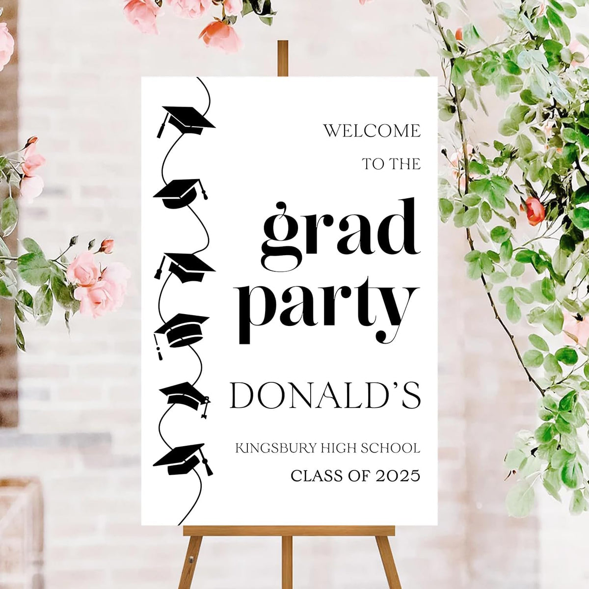 Graduation Welcome Sign, Grad Party Sign, Modern Minimalist Graduation Welcome, Personalized Senior High School College Graduation, Class of 2024, Graduation Party Welcome Sign 2024 Congrats