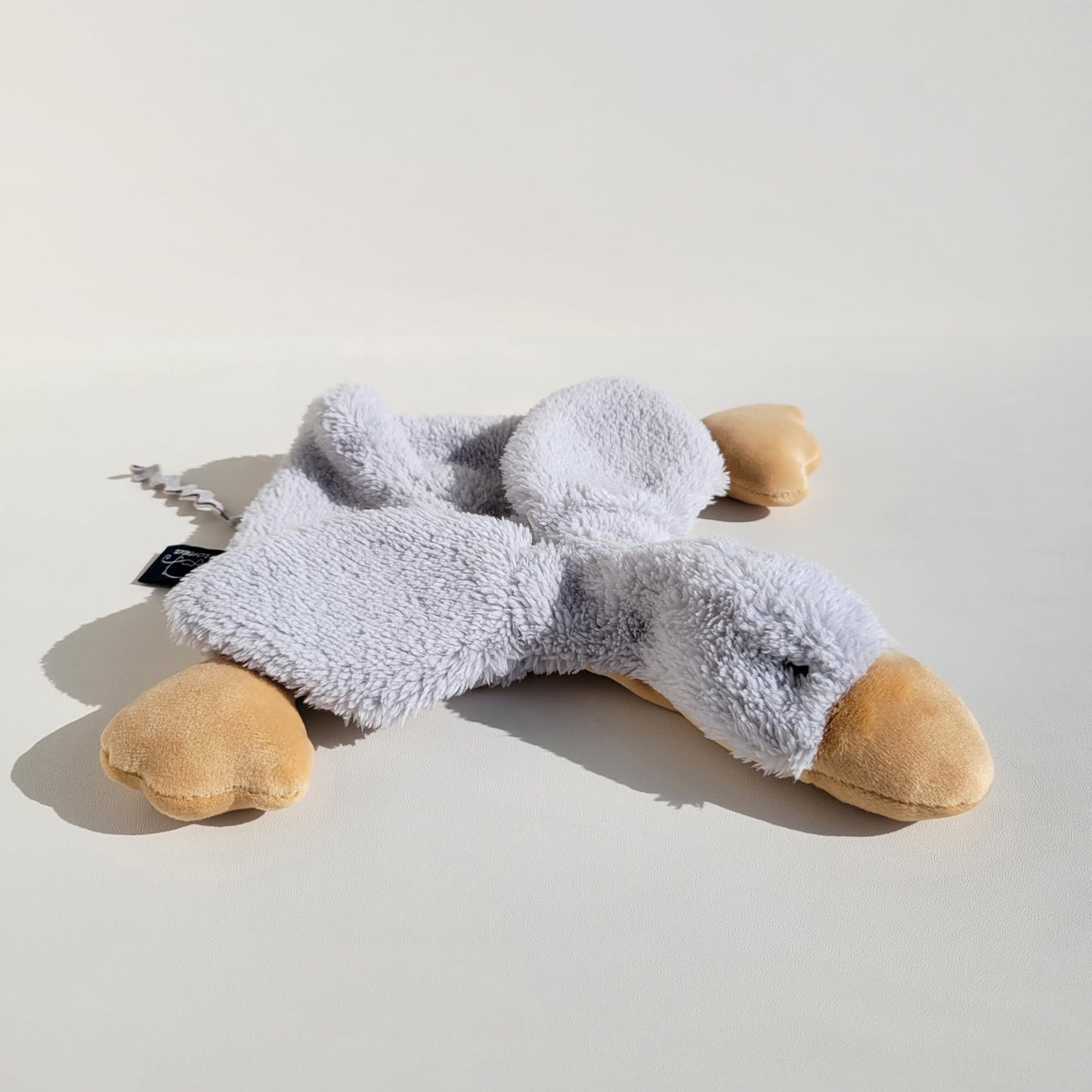 Veronea Helga The Goose, Pacifier Holder, Security Blanket Lovey, Infant Stuffed Toy, 9.8 Inches (Pack of 1) (Sky Grey)