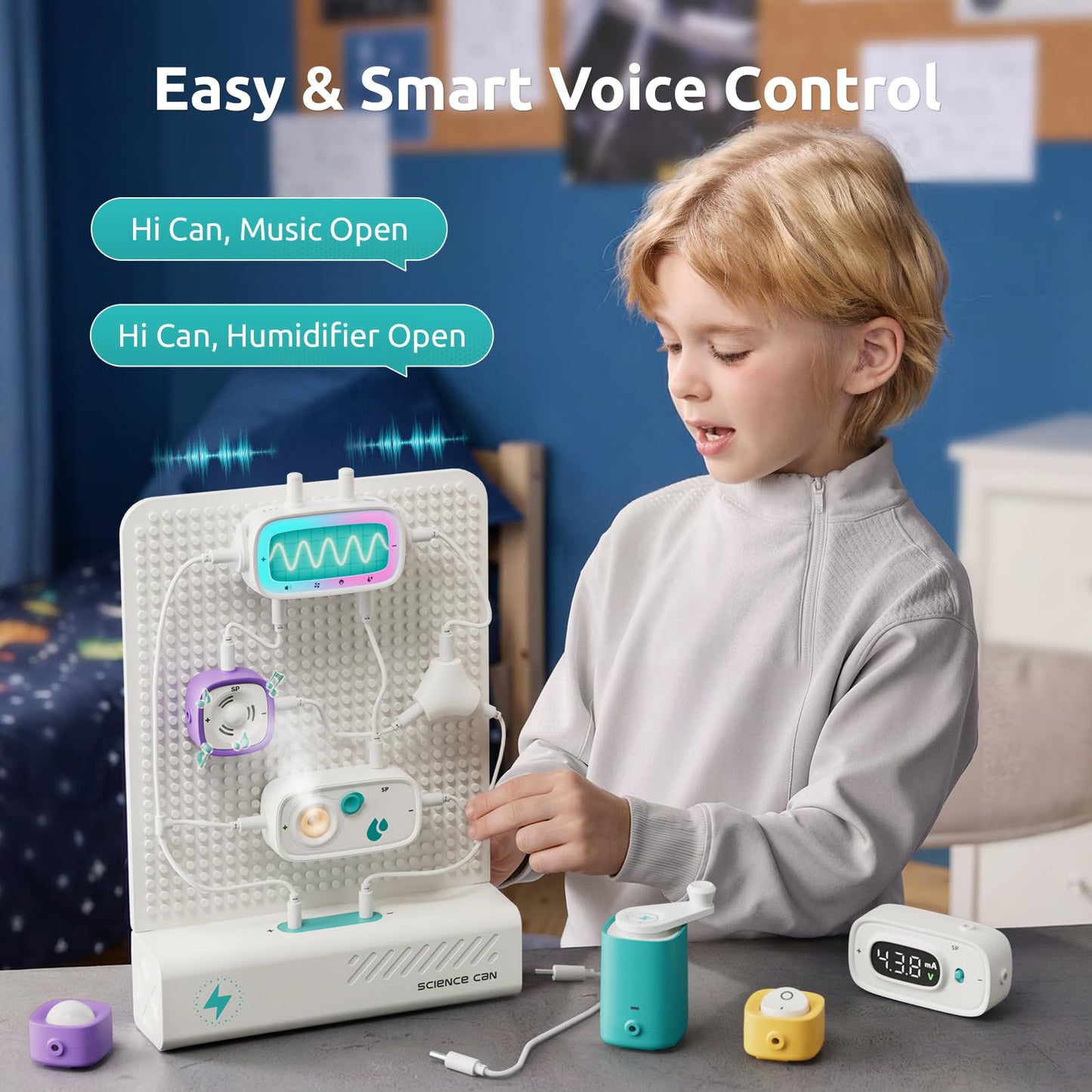 Science Can STEM Toys for Ages 8-13, Circuit Board with Smart Voice Control, Electronics Exploration Kit 120+ Circuit Projects, Educational Stem Kits for Kids Age 8-10