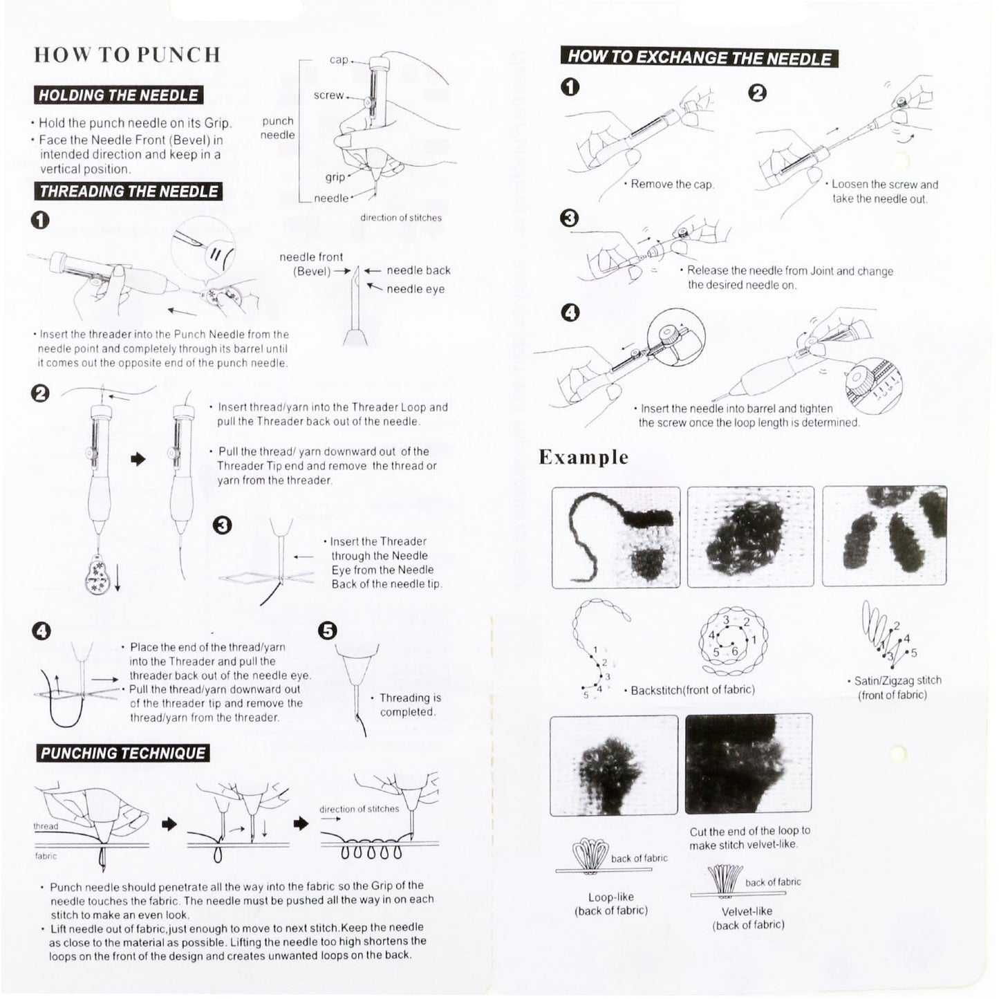 Islmlisa Magic Embroidery Pen Set - Punch Needles for Embroidery Threaders DIY Sewing