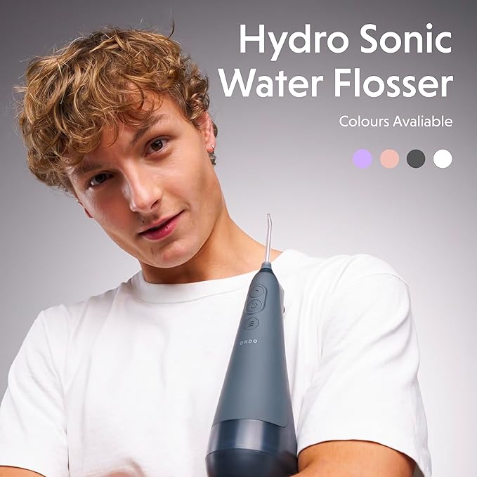 Ordo Water Flossers for Teeth, Cordless IPX7 Waterproof Oral Irrigator, 3 Pressure Settings, Portable, Rechargeable Electric Sonic Flosser, Dental Professional Recommended, Rose Gold