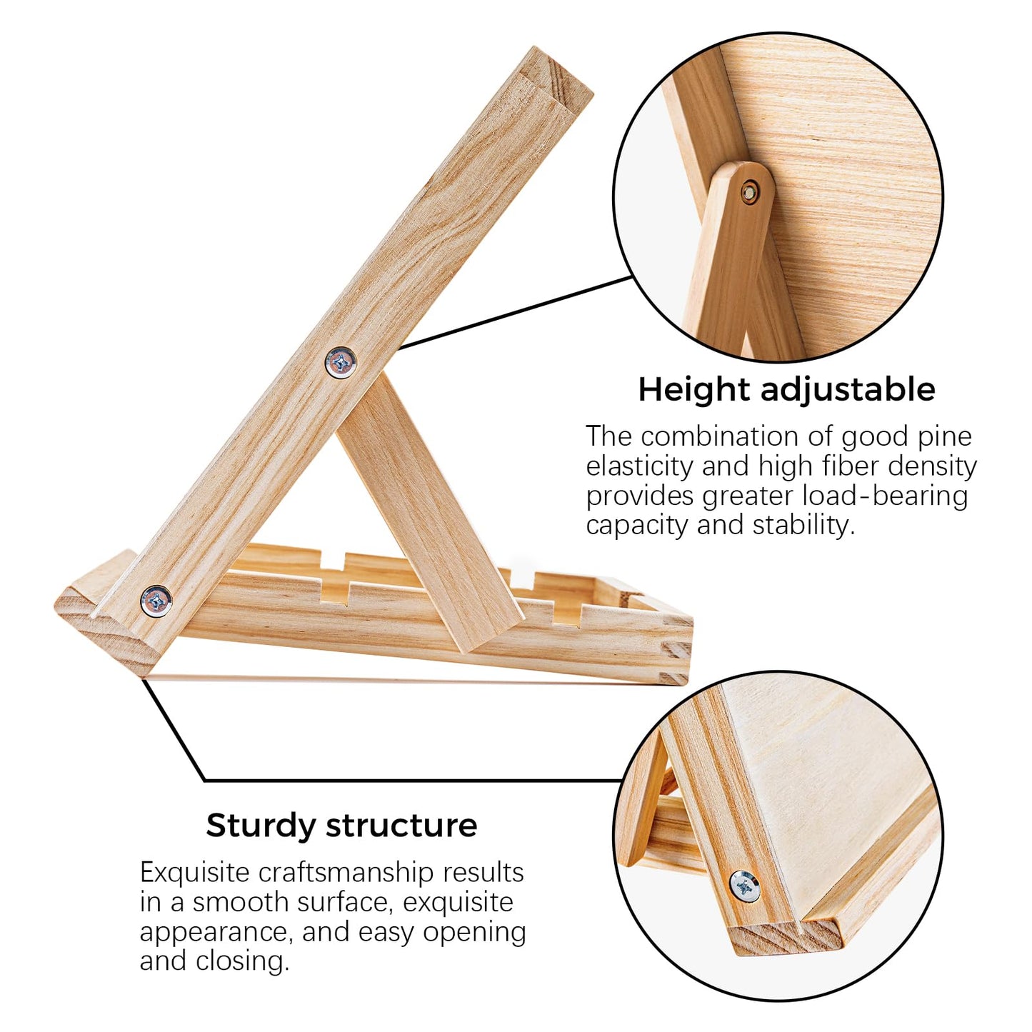 koseibal Art Easel for Painting, Tabletop Wooden Easel Stand，Adjustable Angle Portable Easel for Canvas, Ipad, Book, Artwords Display （2 Pack）