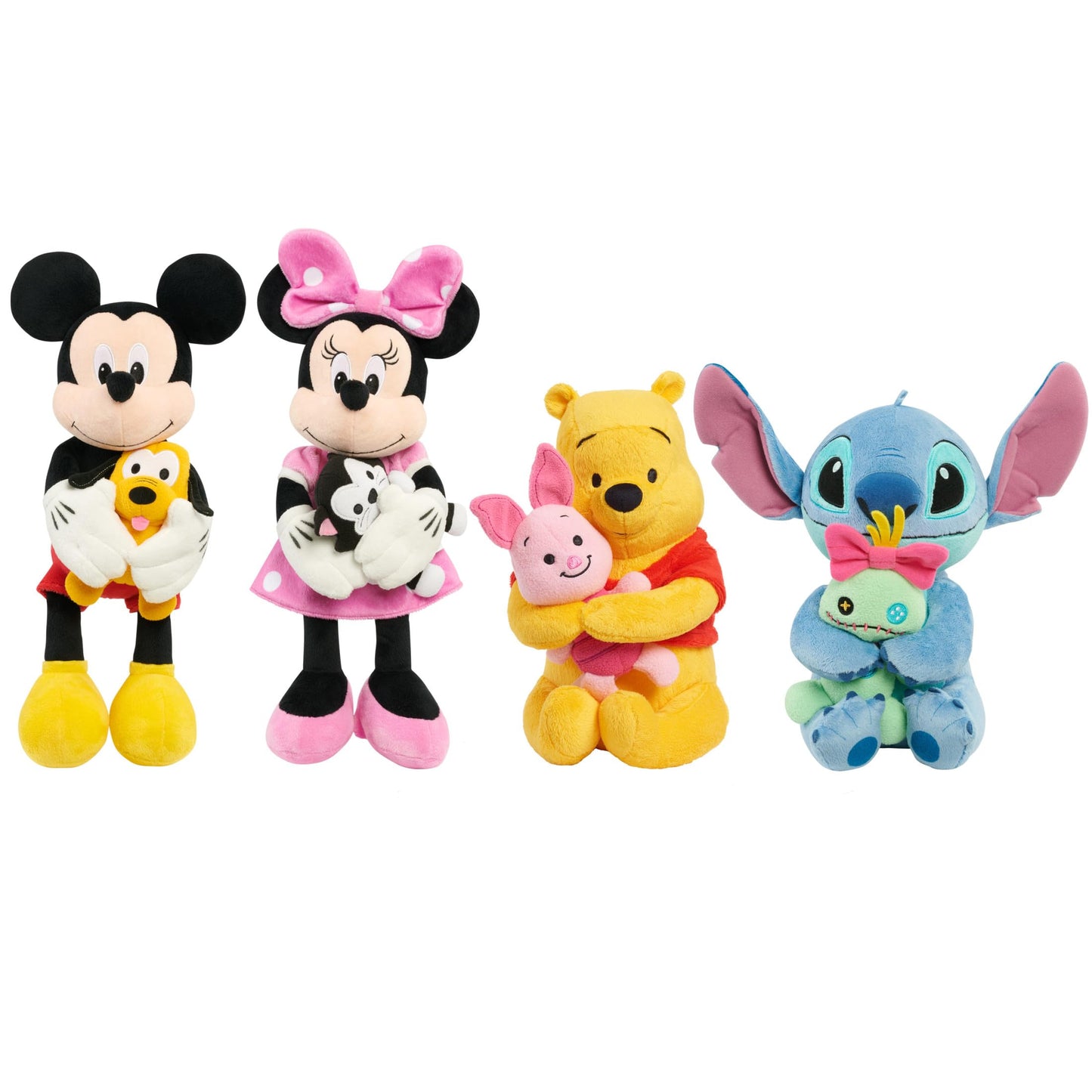 Disney Classics Lil Friends Minnie Mouse and Figaro 16.5-inch Large Plushie Stuffed Animal, Kids Toys for Ages 2 Up by Just Play