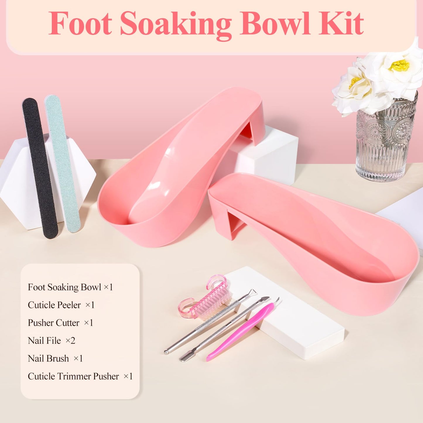 LIONVISON Acetone Nail Soaking Bowl: Soak Off Gel Polish Nail Remover Kit - Acetone Bowl for Nails Dip Powder Removal - Manicure Nail Soak Off Bowl for Nail Art