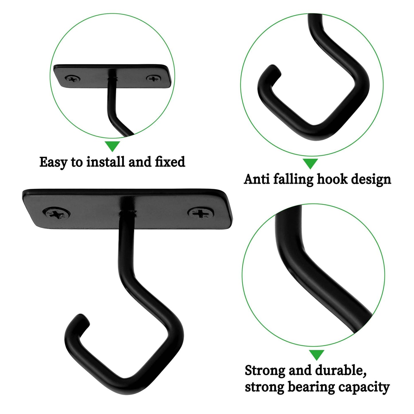 AJART Ceiling Hooks for Hanging Plants: Iron Plant Hanger for Wall Mount - 8 Pack/2.5 Inch Ceiling Hook for Indoor Use