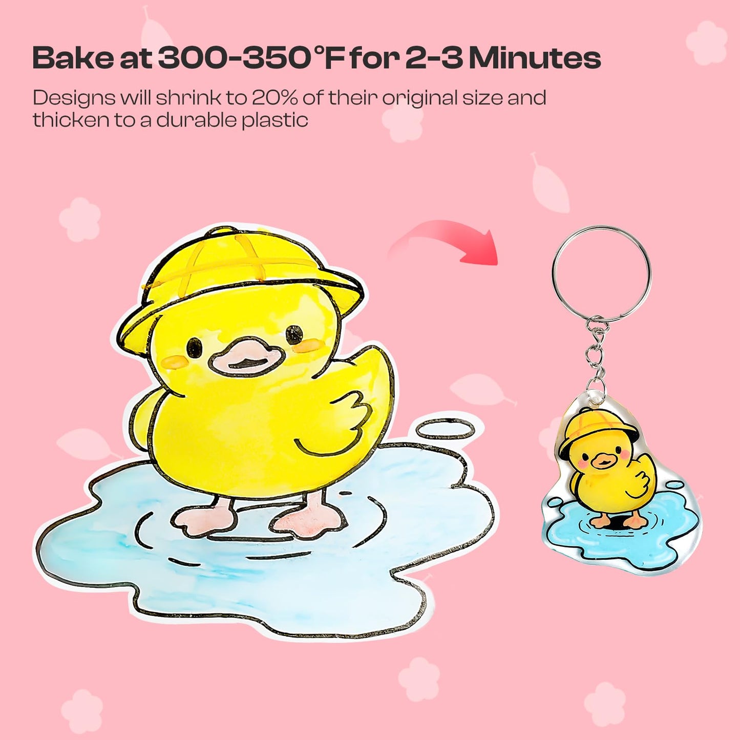 Auihiay 40 Pieces Shrink Plastic Sheets, Shrink Paper Kits for DIY Handprint Keychains, Easter Decorations, Kids Paper Crafts and Great Mothers Day Gifts, 7.9 x 5.7 inch / 20 x 14.5 cm