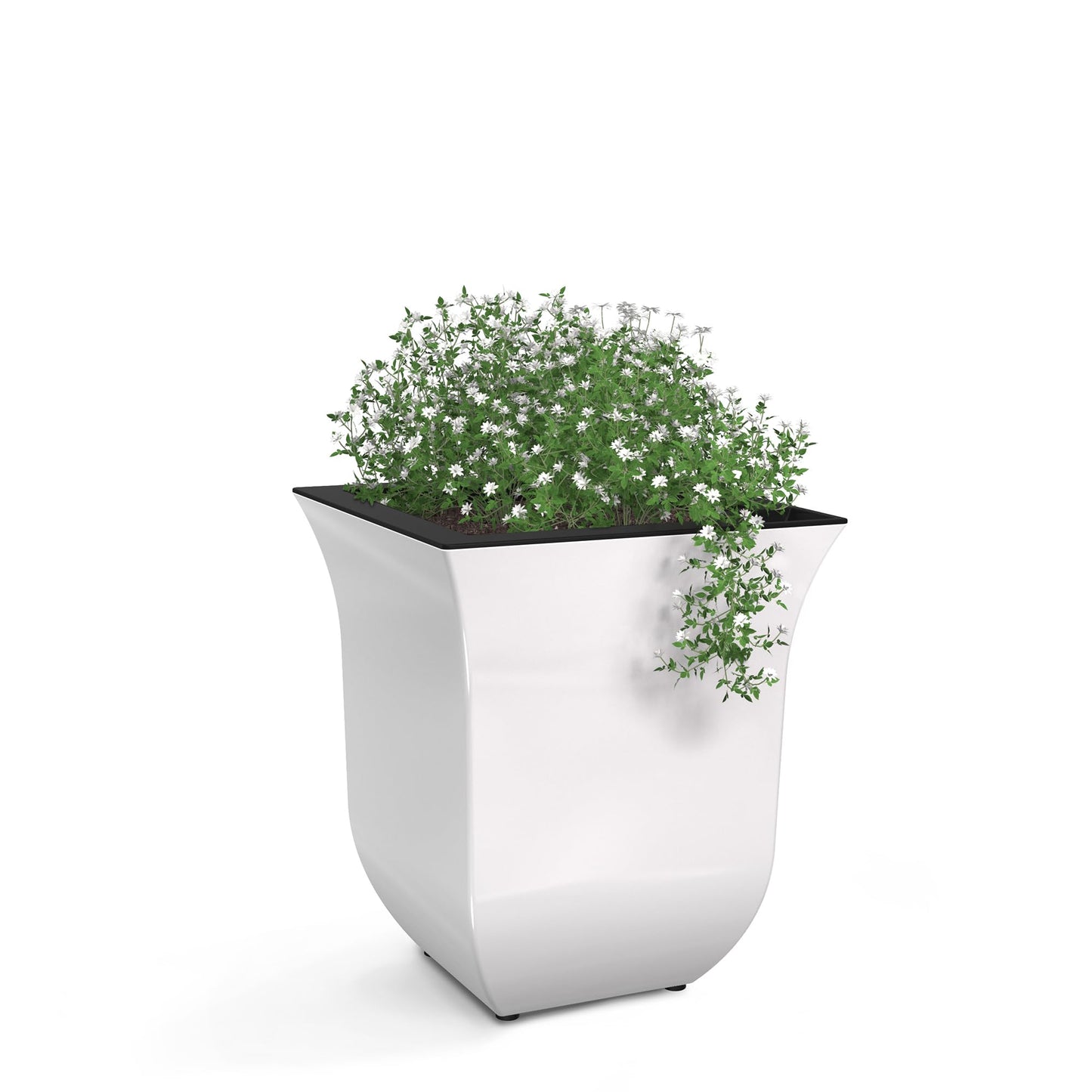 Valencia 8in Planter - White