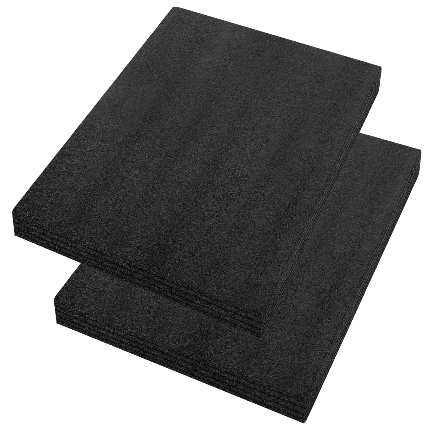 Yeecheng 2 Pcs 12 x 16 x 1INCH Black Polyurethene Foam Sheets,Cuttable Packing Foam Block Foam Padding for Packing and Crafts,Toolbox Storage.