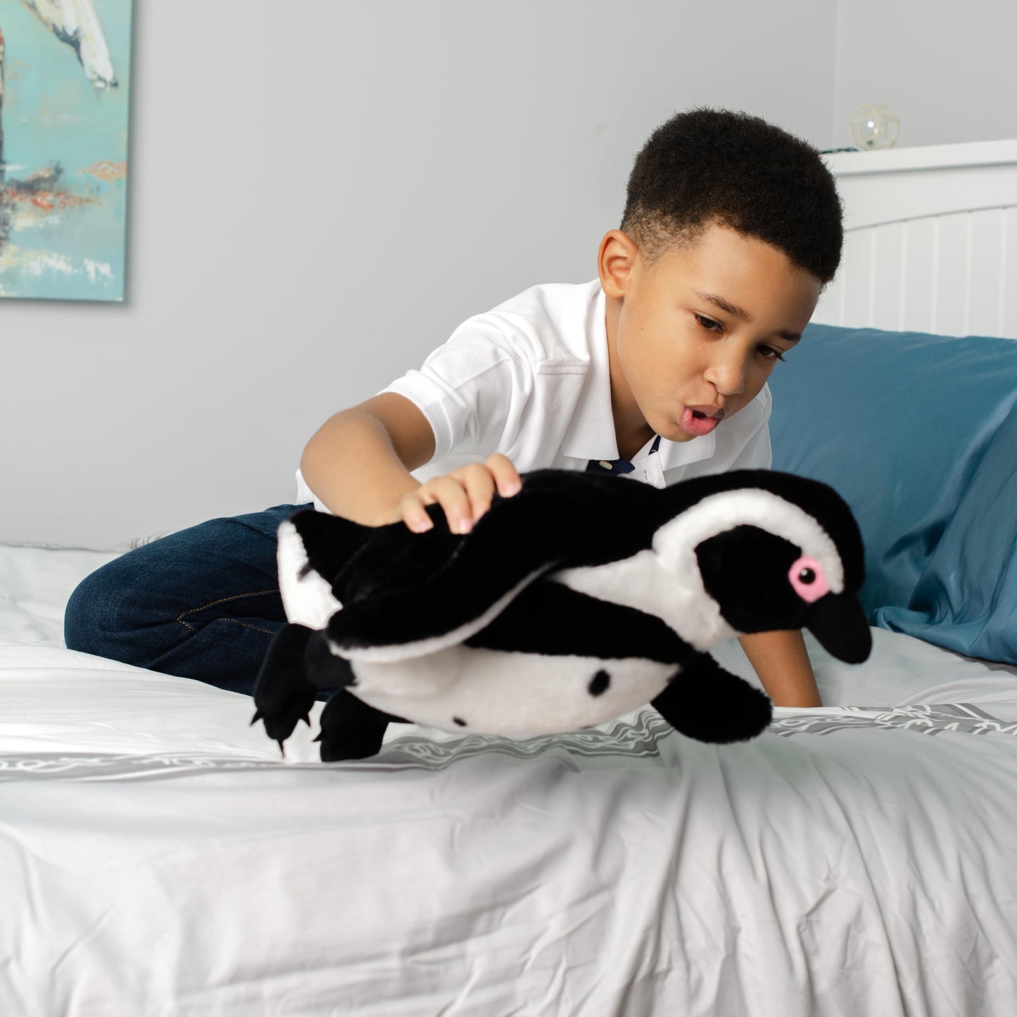 The Petting Zoo Penguin Stuffed Animal, Gifts for Kids, ABF Penguin Plush Toy 12 inches