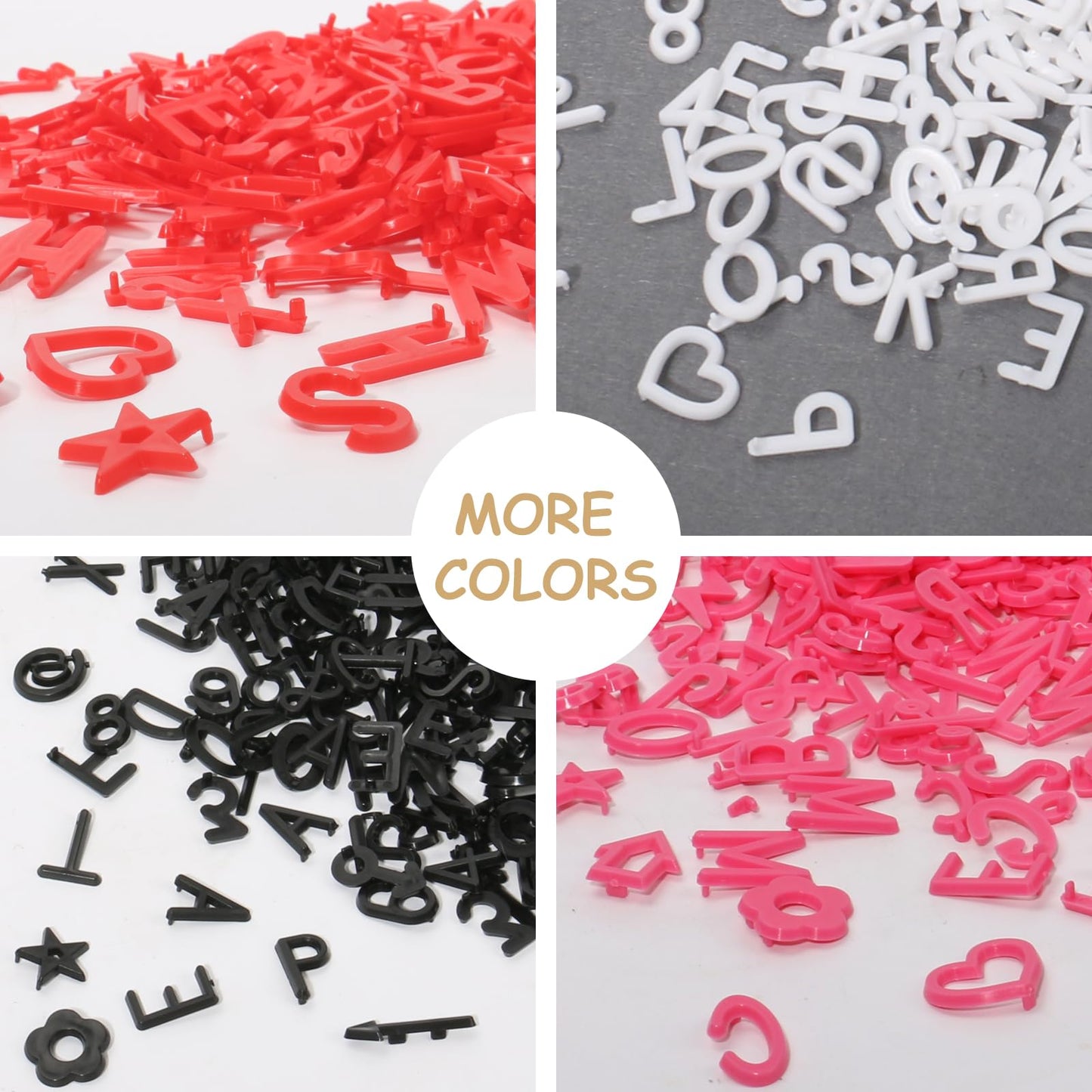 Letters for Letter Board Letters Only, 1 inch White Message Board Letters Felt Letter Board Sign Accessories (378 pcs), 1” Pre Cut Plastic Letterboard Letters Numbers Changeable Menu Board Replacement