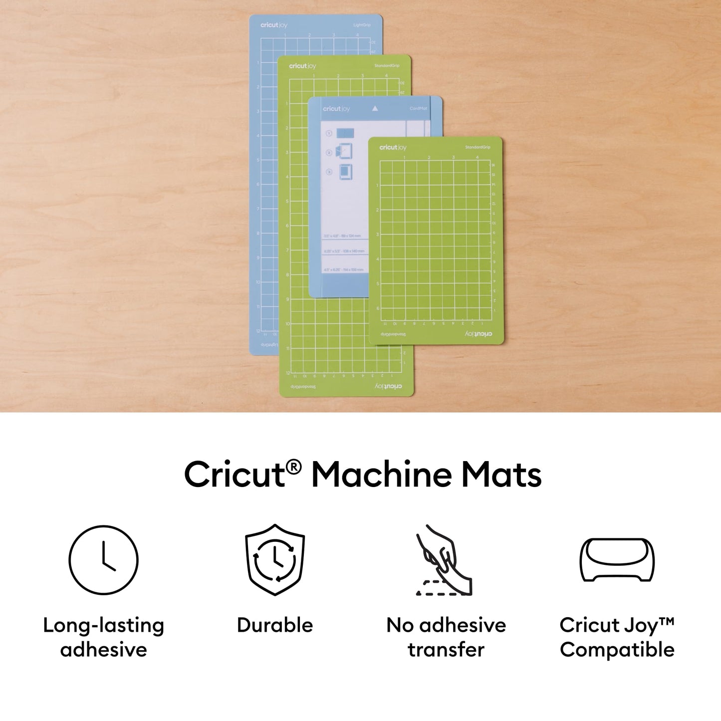 Cricut StandardGrip Cutting Mat Pack (5 count, 4.5in x 12in) - for Joy Machine