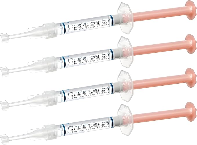 Opalescence 20% with PF Gel Syringes Teeth Whitening (4 Syringes) Refill Kit Carbamide Peroxide. Made by Ultradent, in Melon Flavor. Tooth Whitening Refill Syringes 5401-2
