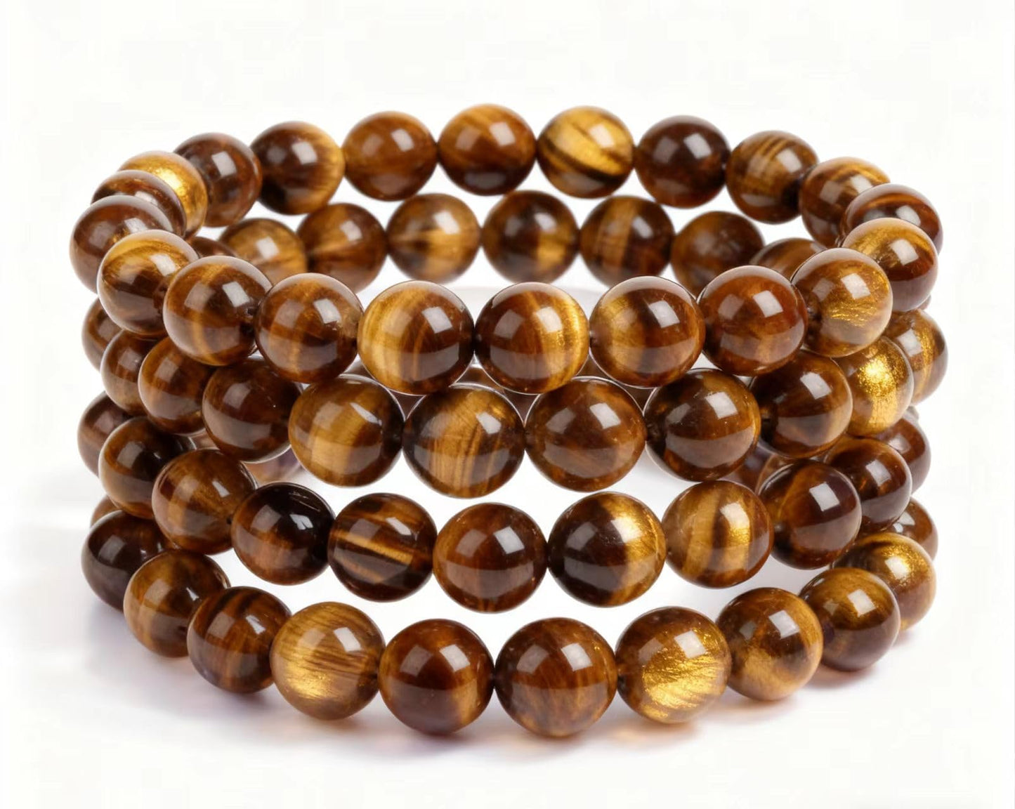 3A Pure Natural Tiger Eye Stone Bracelet - Good Luck, Attract Wealth, Enhance Affection, Exquisite Design