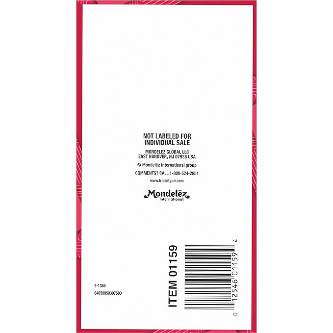 Trident Island Berry Lime Sugar-Free Chewing Gum, 12 Packs of 14 Pieces (168 Total Pieces)