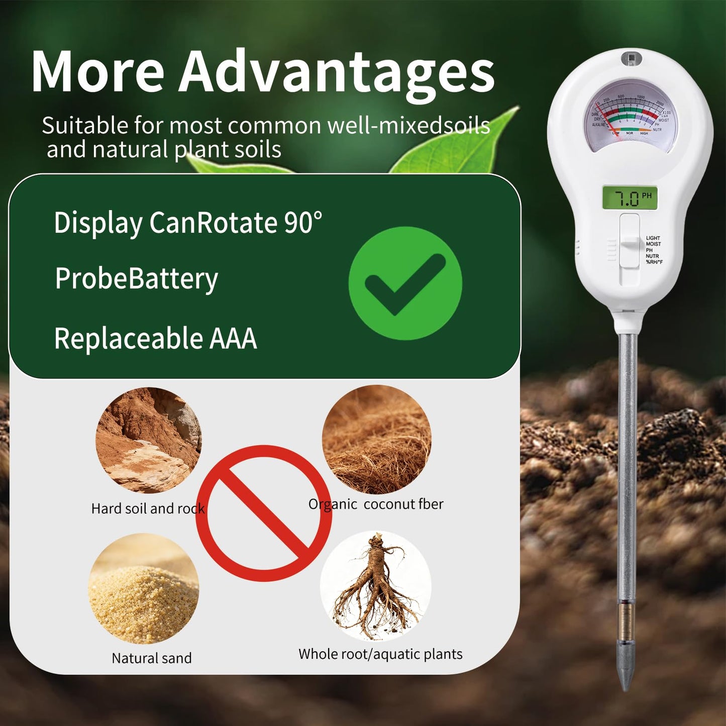 DXOKNQG Soil Moisture Meter, Plant Water Monitor, Hygrometer Sensor for Gardening, Farming, Indoor and Outdoor Plants (Basic Style + one Probe)