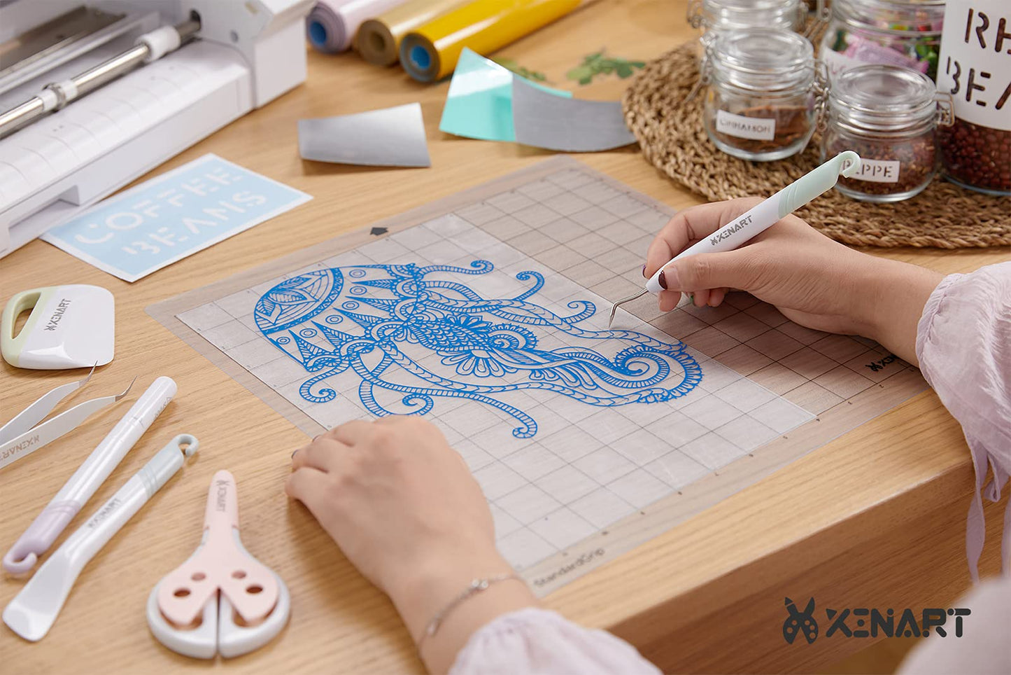XINART Cutting Mat for Silhouette Cameo 4/3/2/1(3 Mats,12x24 inch) Standard Adhesive Sticky Accessories Craft Vinyl Replacement Cut Mats for Silhouette Cameo