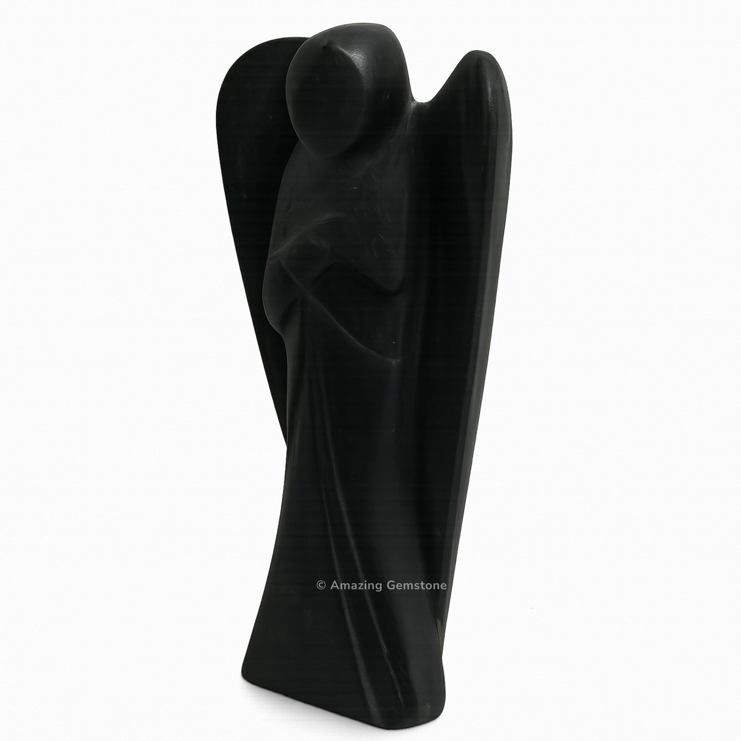 Amazing Gemstone Shungite Angel - Shungite Crystal Angel and Pocket Guardian Angel Crystal Figurines (3 Inches)