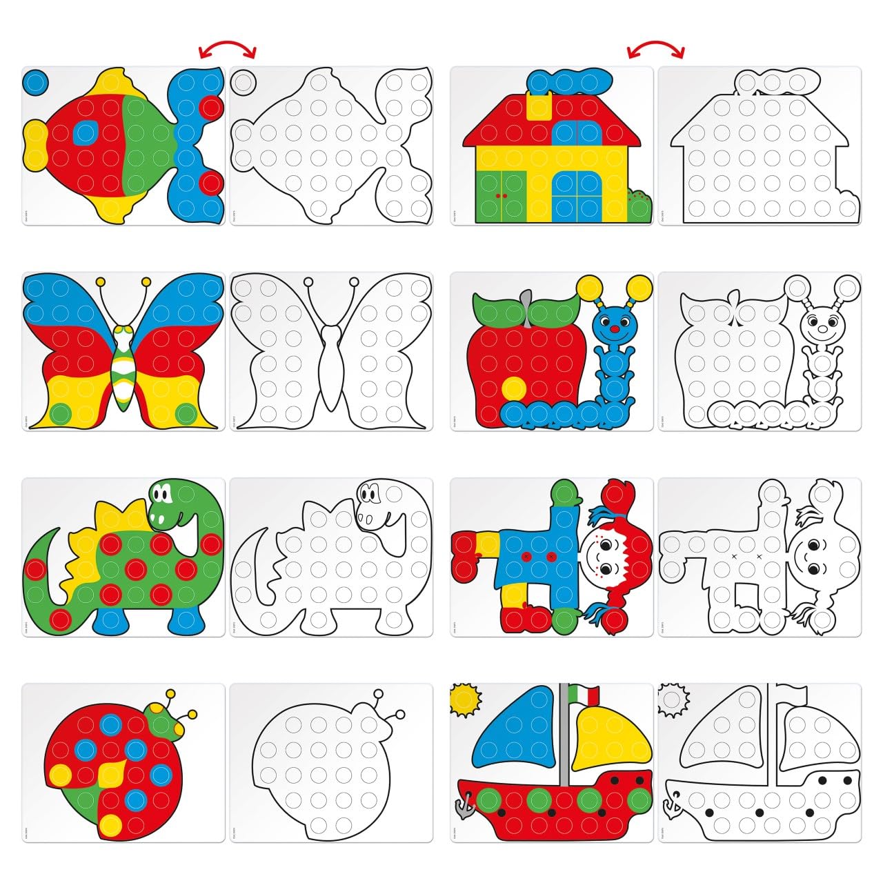 Quercetti Fantacolor Junior Mosaic Pegboard Set