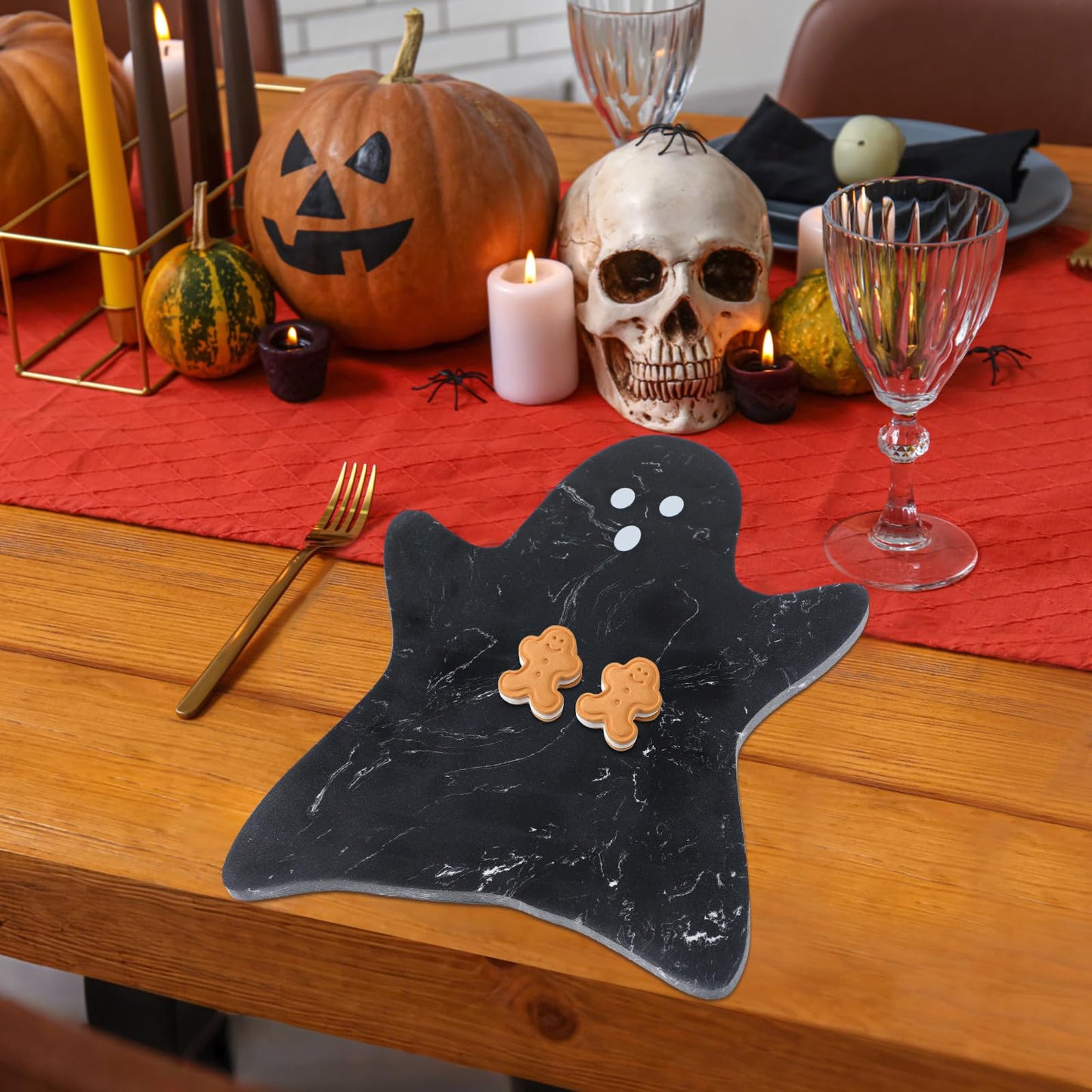 Reallnaive Black Ghost Marble Cheese Board Charcuterie Cutting Tray Marble Serving Decorative for Decoration Charcuterie Kitchen