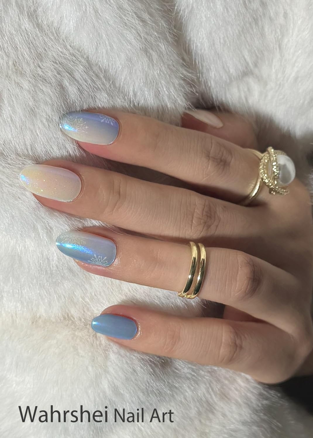 Semi Cured Gel Nail Strips, Glitter Snow 20pcs Adhesive UV Sticker, Wraps for Home Manicure DIY