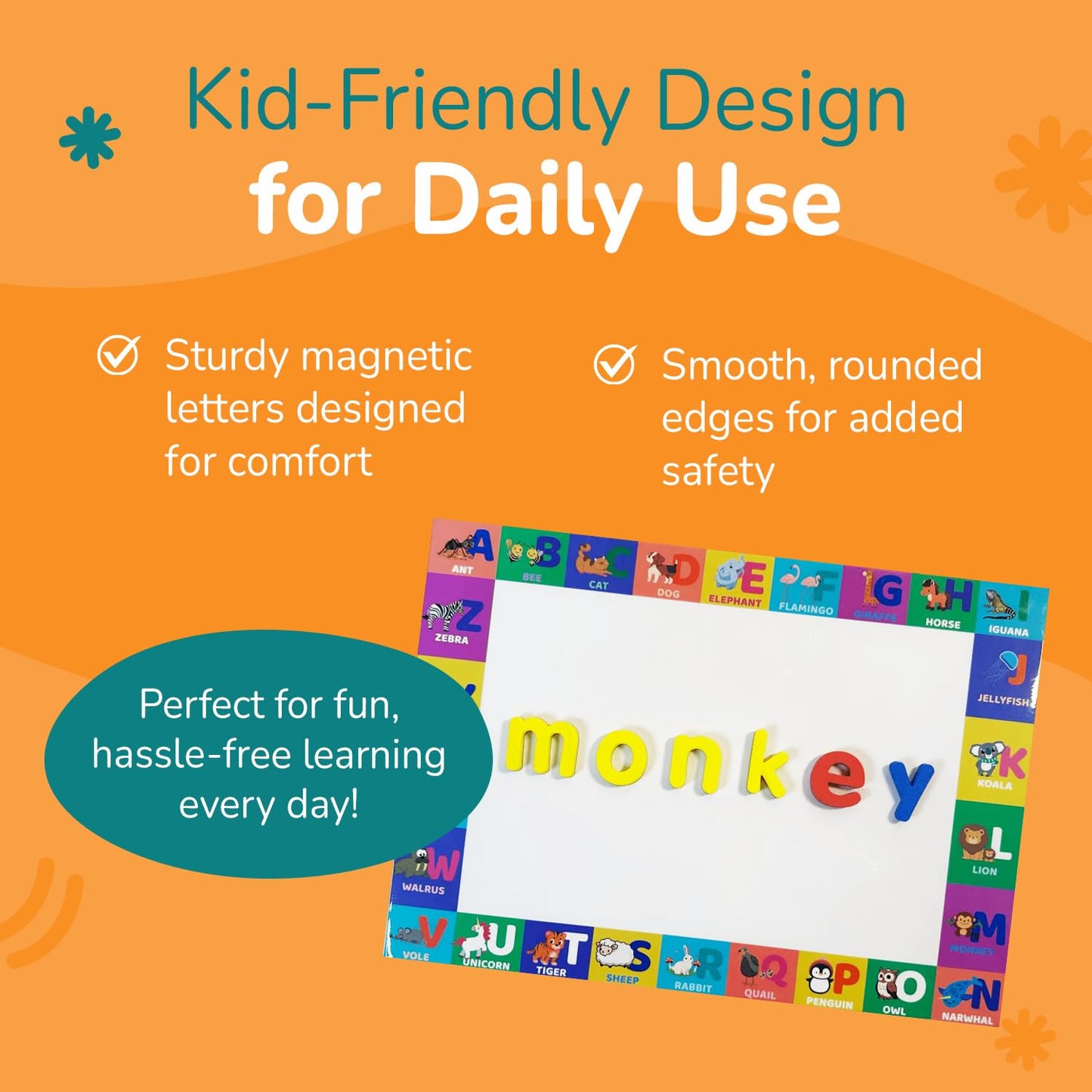 Channie’s Magnetic Letters and Numbers Set, 240+ Piece Educational Math & Alphabet Magnets with Dry-Erase Board, Hands-On Learning for Kids Ages 3+, Ideal for Early Literacy & Numeracy