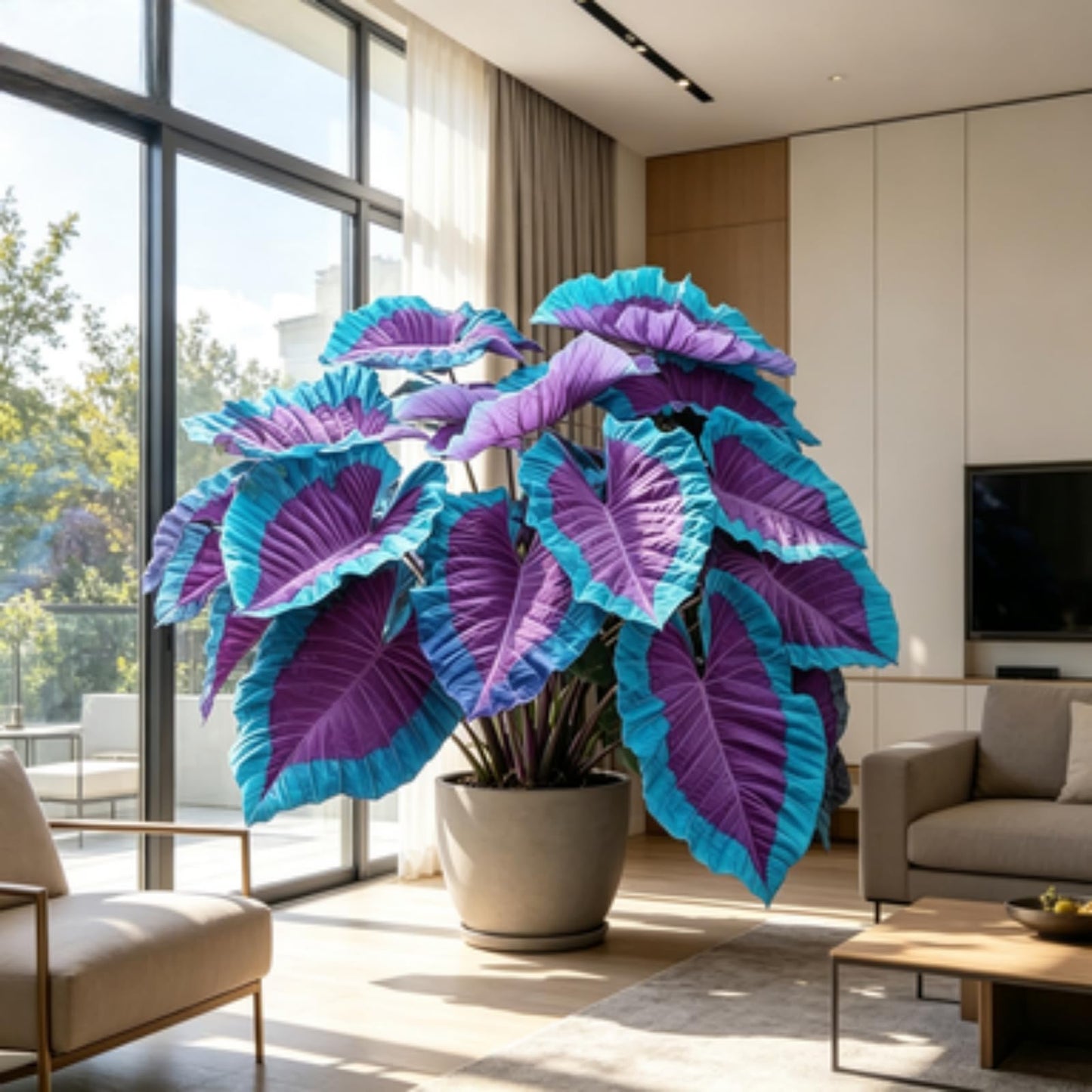 OJHJXUG Black Magic Elephant Ear Alocasia Indoor Outdoor Foliage Garden Mix Backdrop Decoration Spring Sale (10)