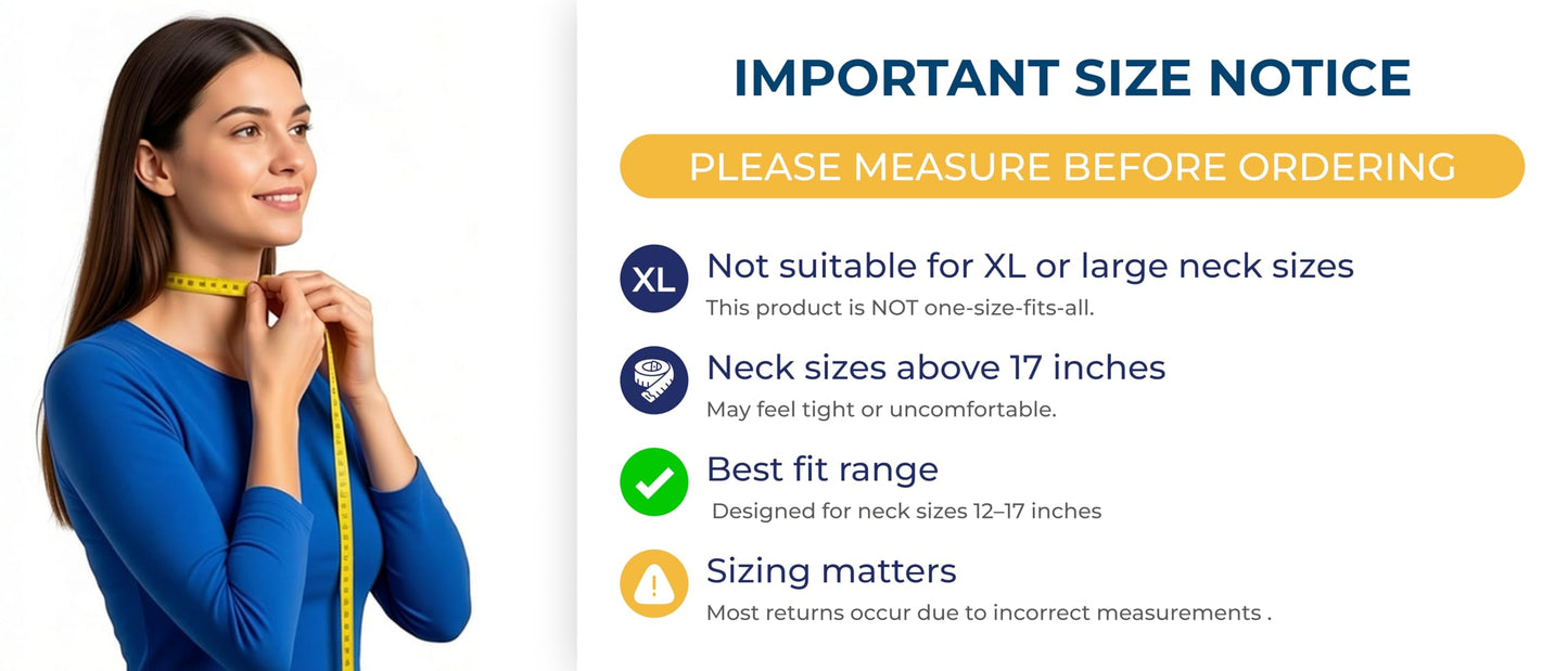 Variona FDA Registered Neck Traction Device for Pain Relief – Inflatable Cervical Neck Stretcher for Home Use, Adjustable Support for Neck Stiffness & Posture, Fits 12"–17" Neck Size