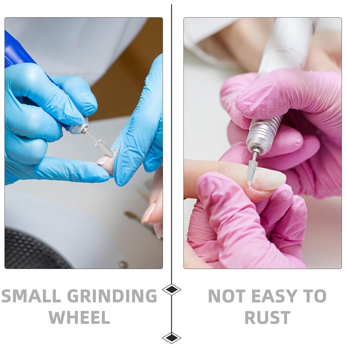 minkissy Nail Art Polishing Grinding Head 3Pcs Manicure Drill Bits Professional Cuticle Nail Drill Bits for Acrylic Gel Care Tools