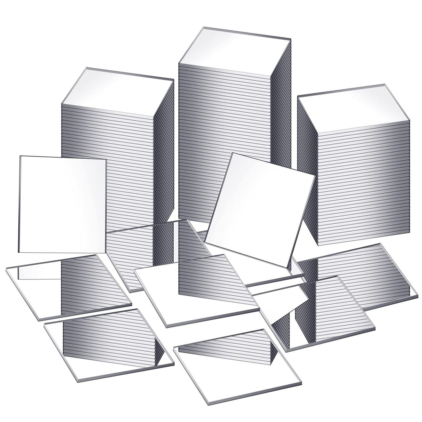 Jetec 300 Pcs Mini Size Square Mirror Tiles Adhesive Small Square Craft Mirror Tiles for Crafts and DIY Projects Supplies (1 Inch)