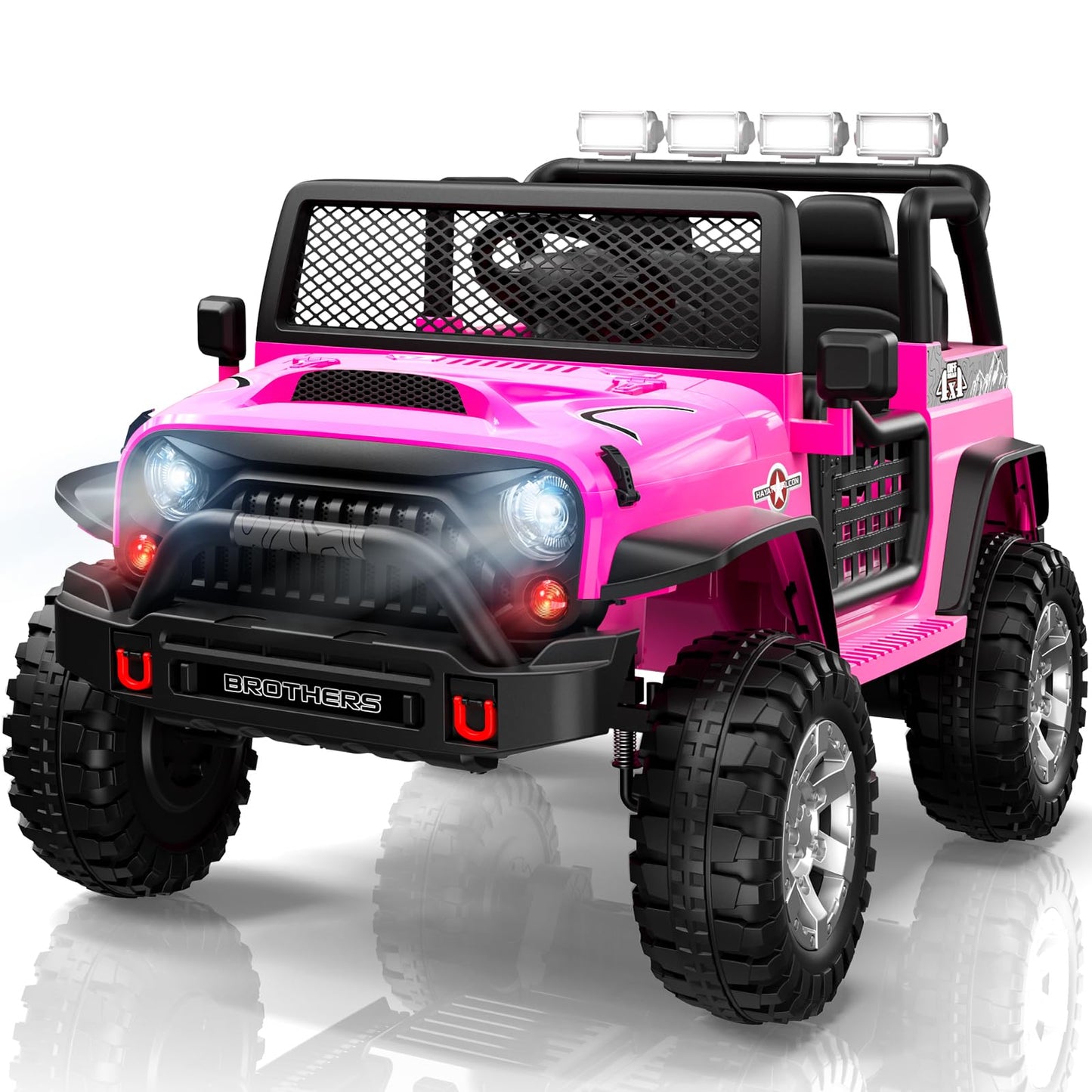 LIGIANT 2 Seater Ride On Car, 24V Kids Electric Car w/Remote Control, 4-Wheel Suspension, Bluetooth Speaker, Multi Music Modes, 3 Speeds, LED Lights, Xmas & Birthday Gift Ideas for Kids Ages 3+