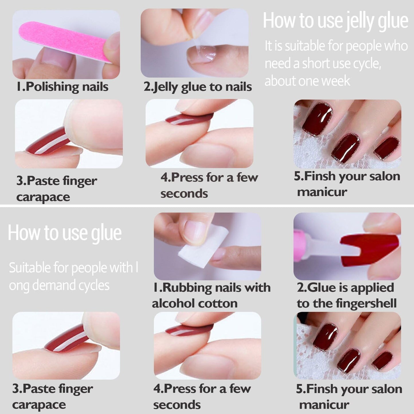 WAFOLOZE French Tip Press On Nails Almond - Short Fake Nails with Gold French Designs, Artificial Nails 16 Sizes - 32Pcs Reusable Soft Gel False Nails Tips Kit, Stick On Nails for Women