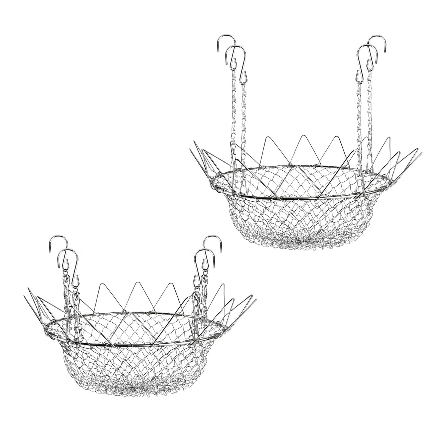 Decours 2 Pack Adjustable Planter Inserts for Large Receptacles with 12 to 18 Inch Opening Fit and Rust Build Outdoor Container Planner