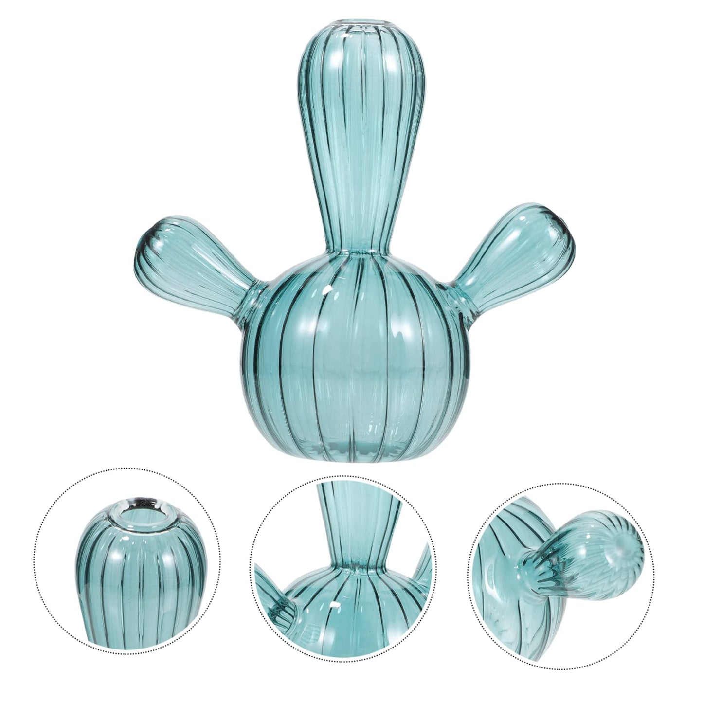 Bottle Decoration Cactus Shape Container Hydroponic Flower Bottle Hydroponic Plant Vase Cactus Terrarium Holder Cute Succulent Pots Mini Planter Pots Glass Hydroponics