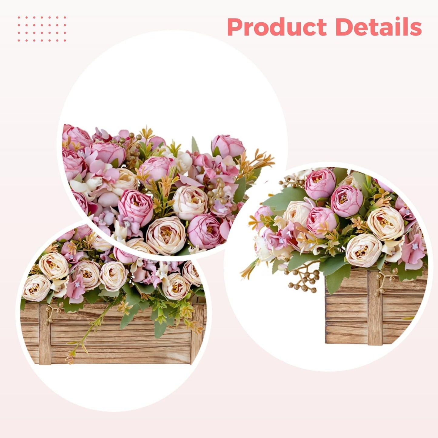 yeeplant Floral Centerpiece, 13 in Arrangement, Home, Events