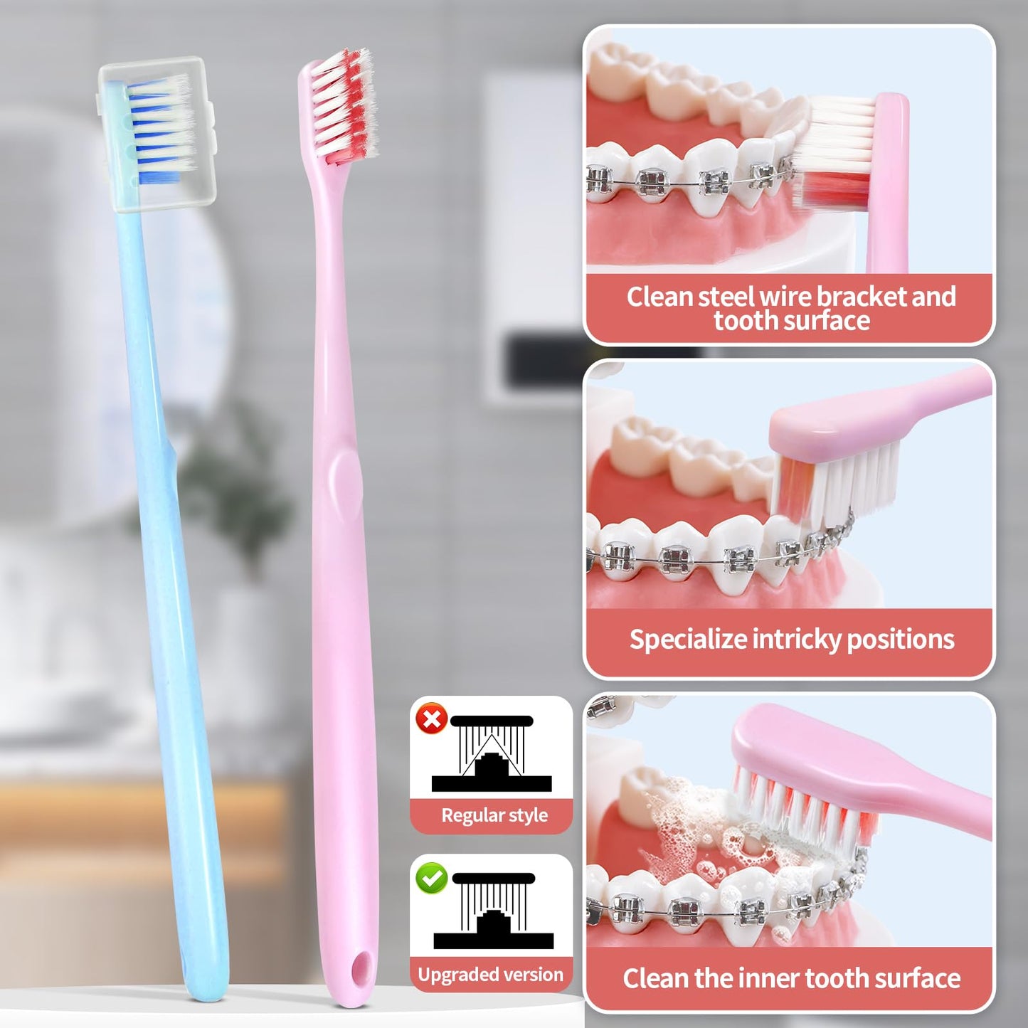 Chaomi Orthodontic Care Kit for Invisalign Users – Includes V-Shape Toothbrush, 2 Flavored Chewies, Aligner Removal Tool, Breathable Retainer Case – Portable Dental Cleaning Set for Travel & Daily Use