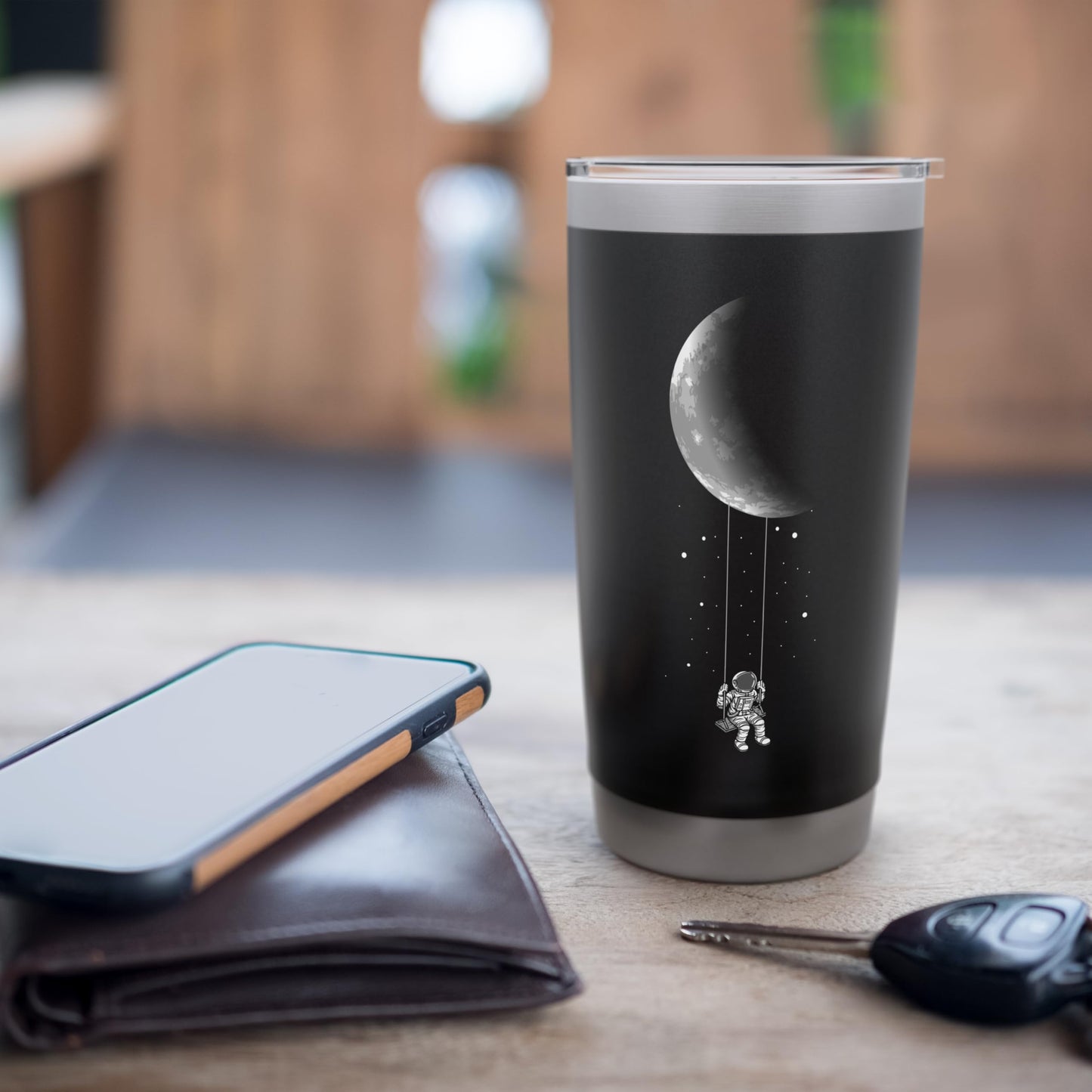Moon Swing - Stars Galaxy Astronaut Universe Space Stainless Steel Insulated Tumbler